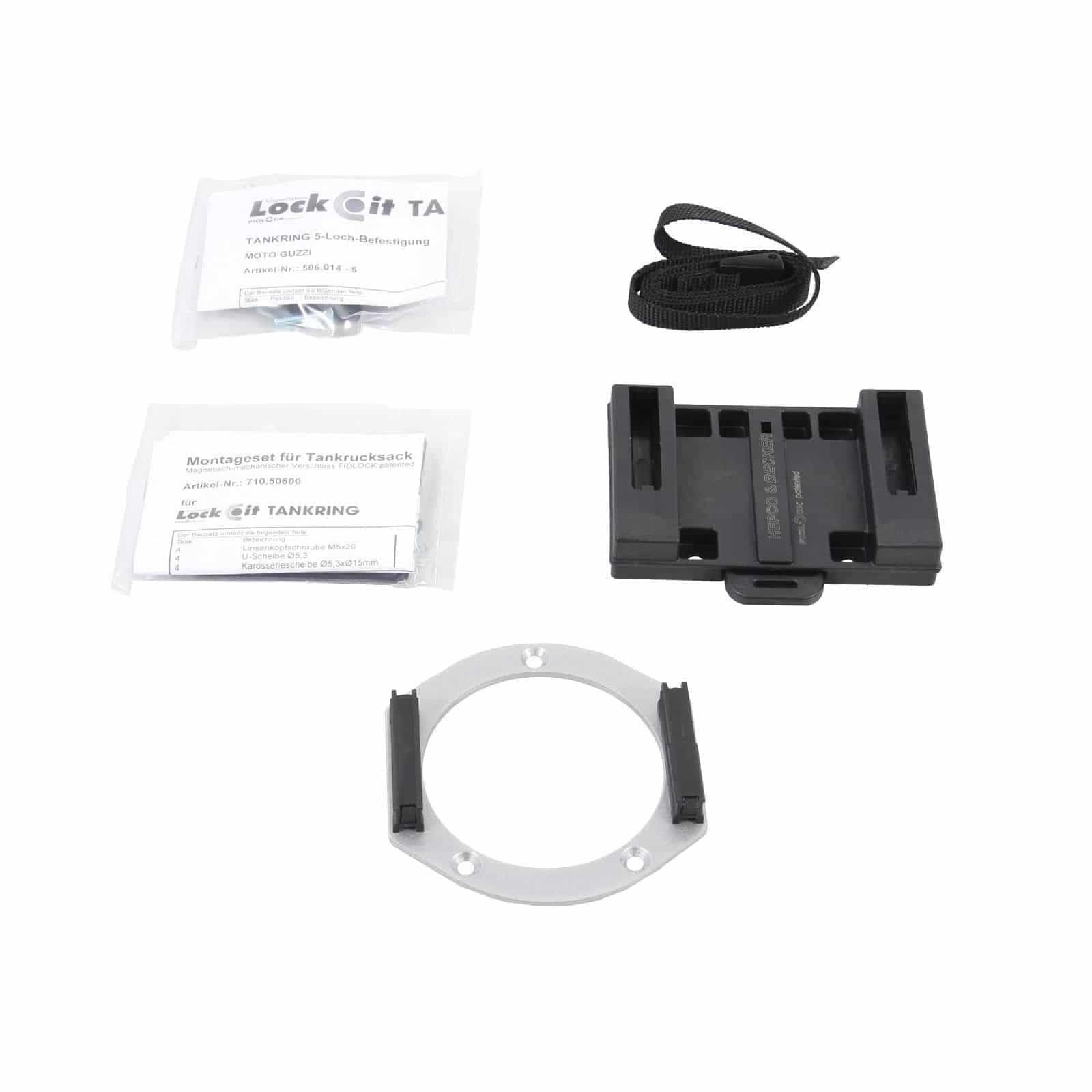 Hepco & Becker Lock-it Tankring Basic für Guzzi V7 mit Kunststofftank 08-14 - Motorradzubehör - Motorradgepäck