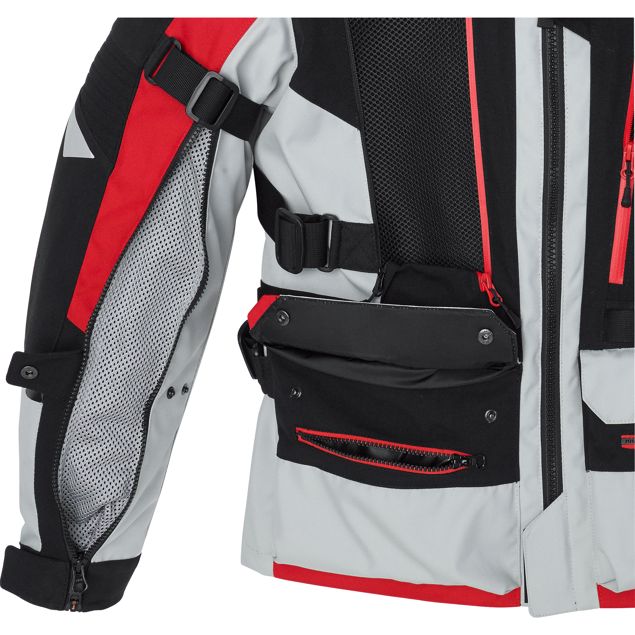 SPIDI-Allroad H2Out Textiljacke grau/rot 4XL-2016381999002014