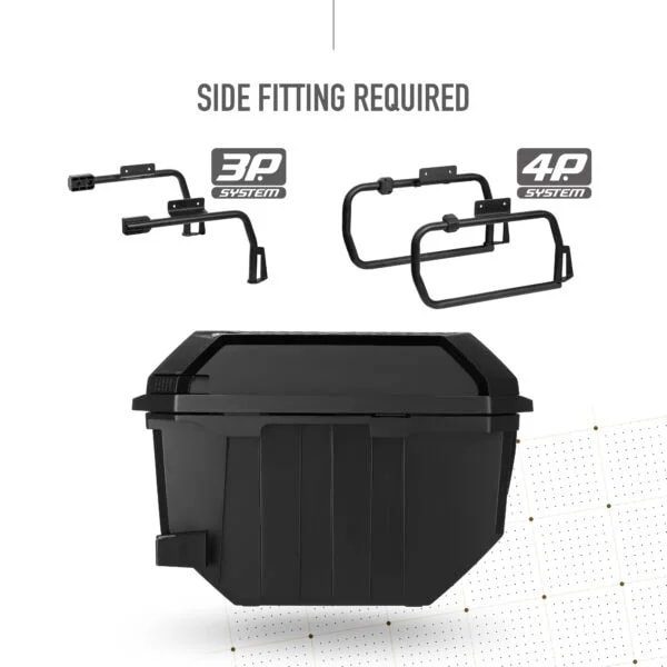 Shad-Seitenkofferpaar TR27 für 3P/4P D0TR27200 schwarz/Aluminium-0002709202000001