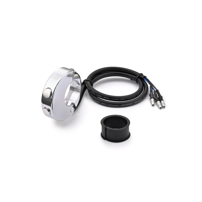Daytona universal handlebar switch CNC with 2 buttons (for Velona) chrome