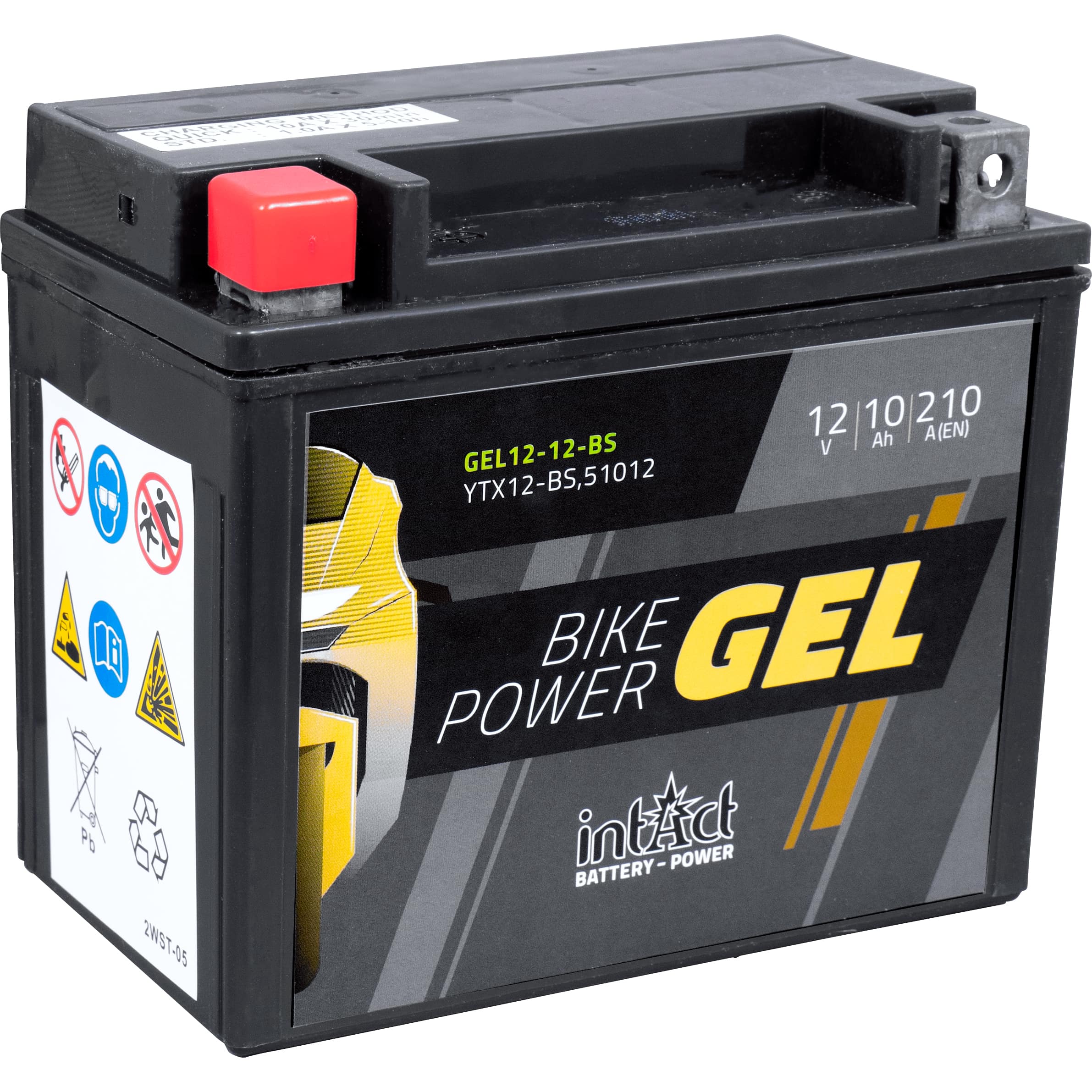 intAct Batterie Bike Power Gel geschlossen YTX12-BS 12V, 10Ah - Motorradteile & Ersatzteile - Batterien
