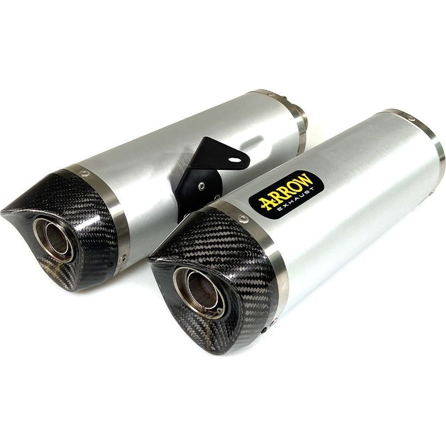 Arrow Exhaust Auspuff Thunder 71907AK Paar Alu/Carbon für SMV 750/900 Dors - Motorradteile & Ersatzteile - Auspuff
