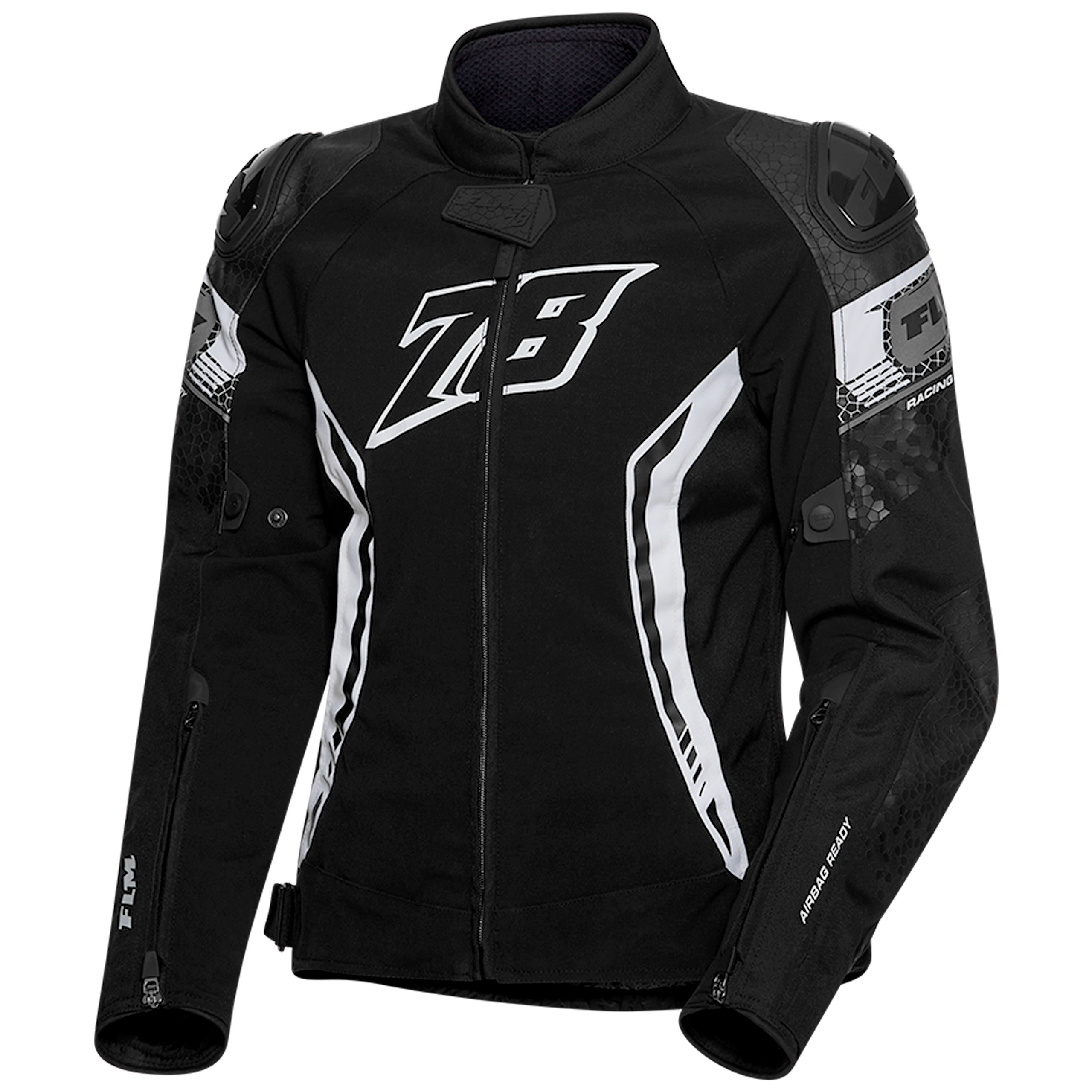 FLM Octane women's textile jacket 2 black/white