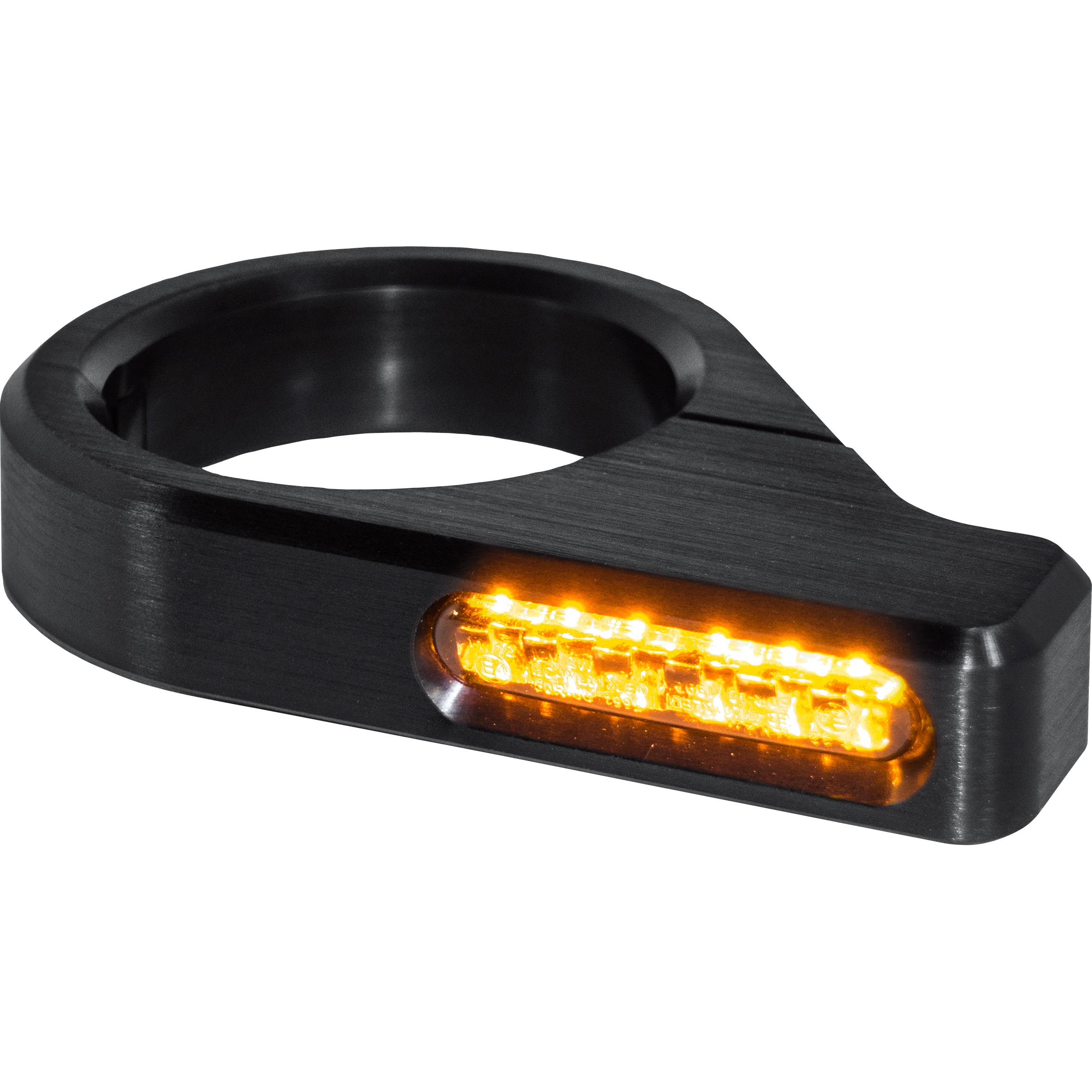 HeinzBikes LED Blinkerpaar ZC-Line Classic für Gabel 54-56mm schwarz - Motorradteile & Ersatzteile - Beleuchtung