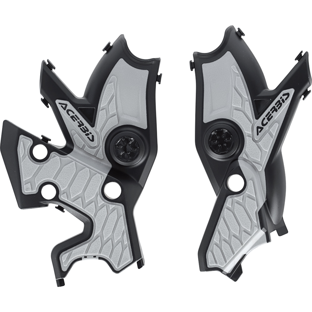 Acerbis Rahmenprotektorenpaar X-Grip schwarz/silber für Tenere 700 - Motorradteile & Ersatzteile - Anbauteile