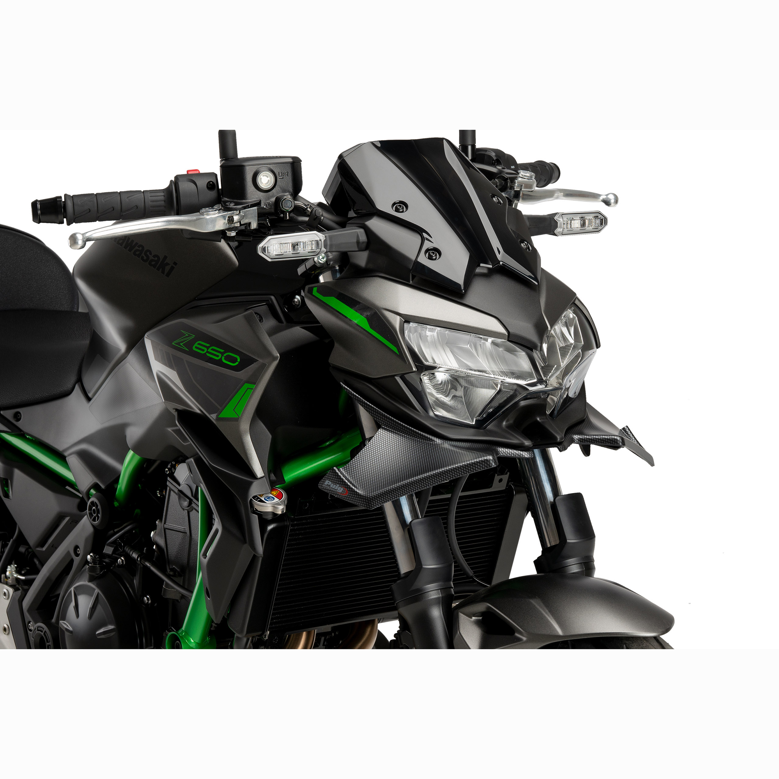 Puig Winglets Front carbonlook für Kawasaki Z 650 2021-2025 - Motorradteile & Ersatzteile - Verkleidungen & Abdeckungen