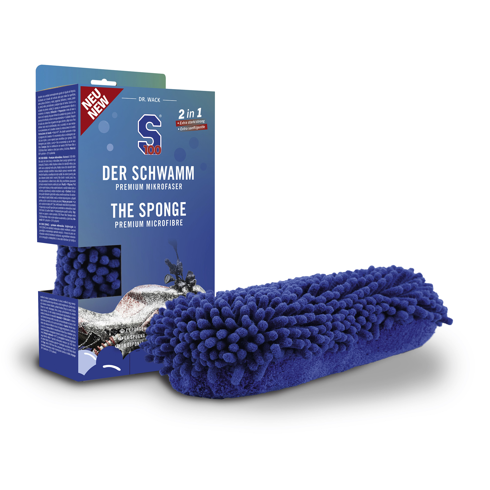 S100 S100 DER Schwamm - Premium Mikrofaser - Motorradzubehör - Reinigung & Pflege