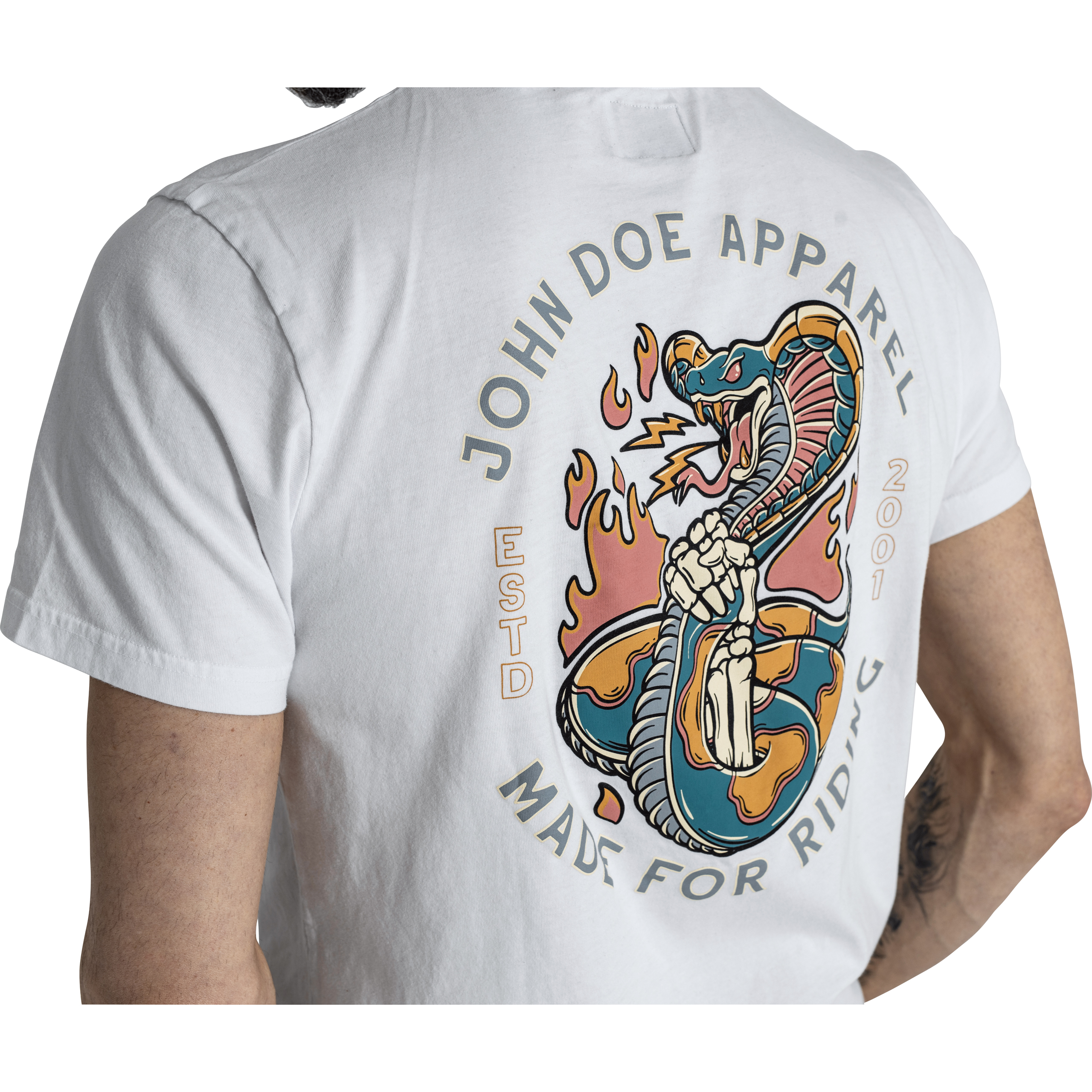 John Doe-T-Shirt Snake II weiß L-8021221999004010