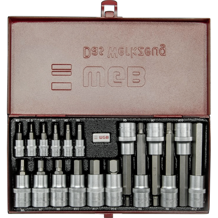 WGB-6,3/12,5mm (1/4"+1/2") Innensechskant Steckschlüssel Satz 18-5725491158002830