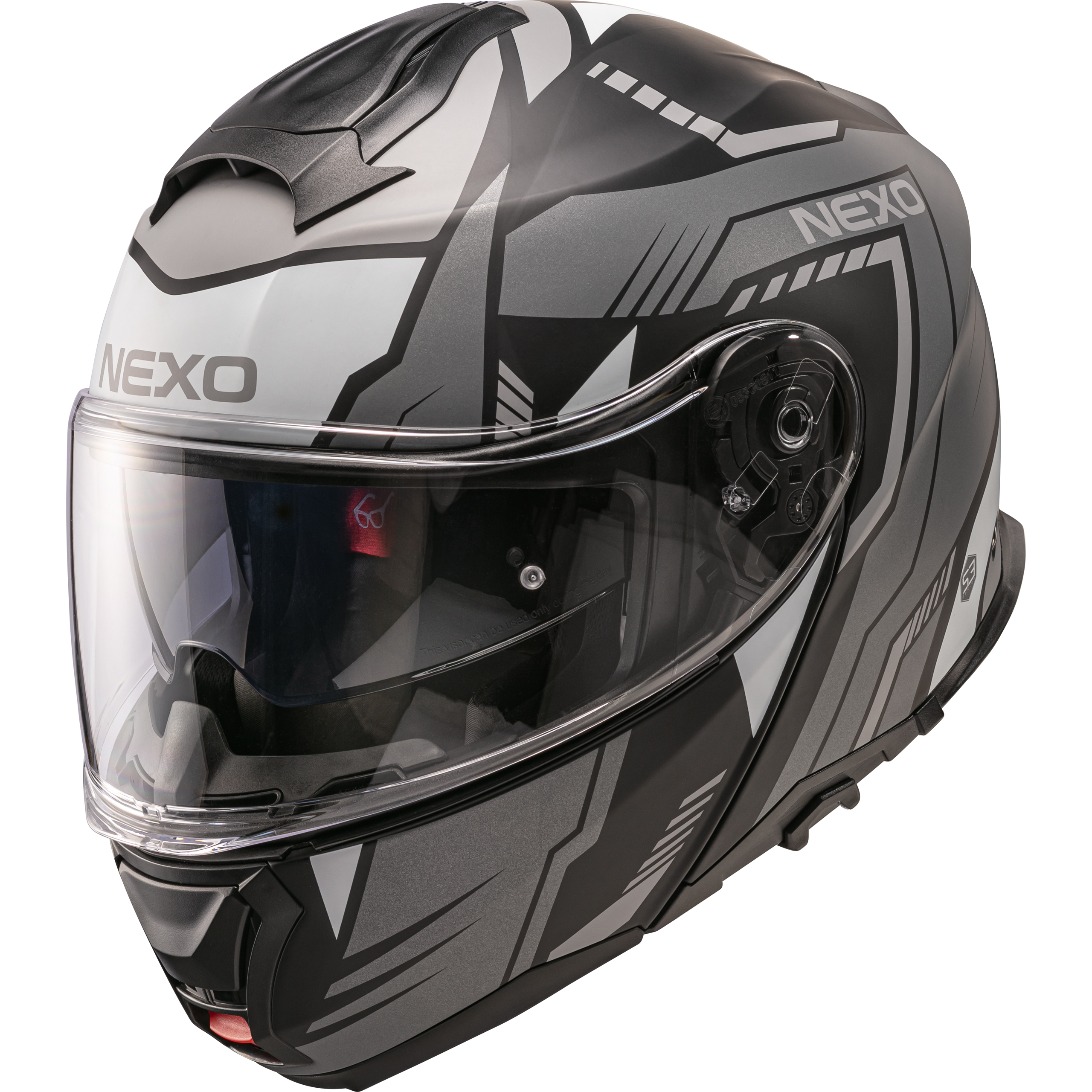Nexo-Klapphelm Comfort II silber/weiß dekor #22 XL-4701291999053011