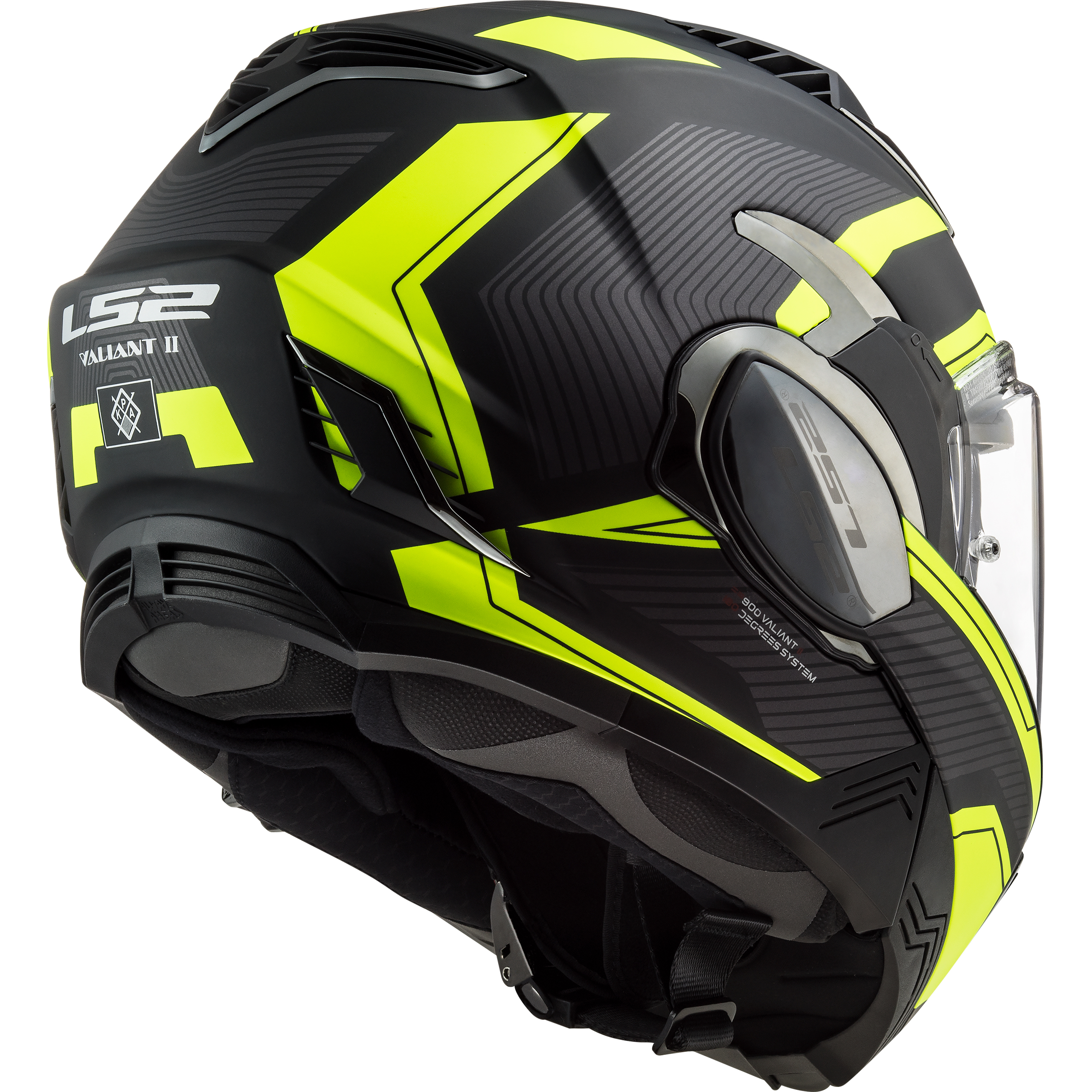 LS2-Valiant II Revo Matt Black H-V Yellow M-4701171999055009