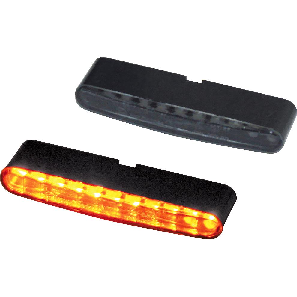 Highsider LED Einbaublinkerpaar Stripe getöntes Glas - Motorradteile & Ersatzteile - Beleuchtung