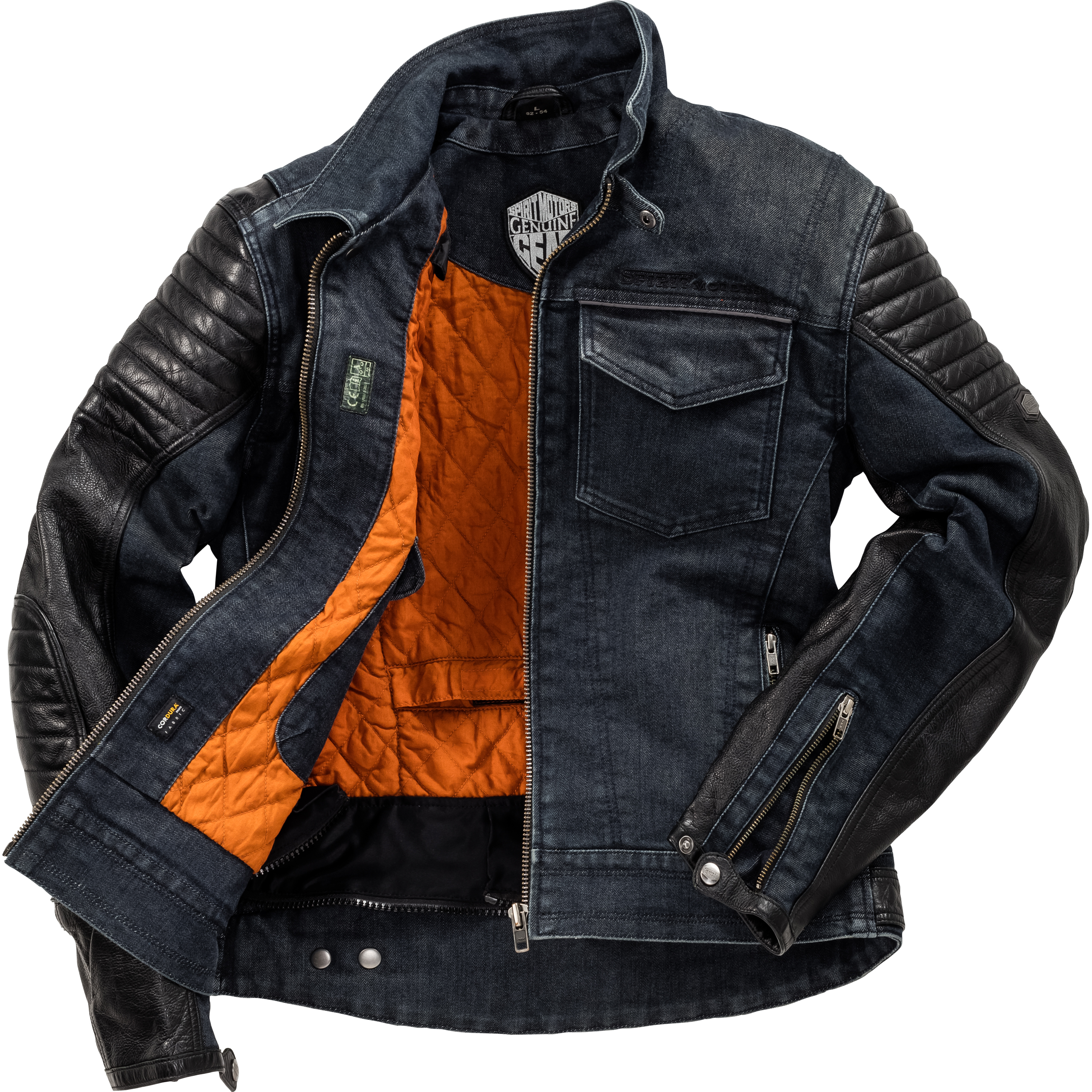 Spirit Motors-Leder-/Textiljacke 1.0 schwarz/blau 3XL-1005811999006013