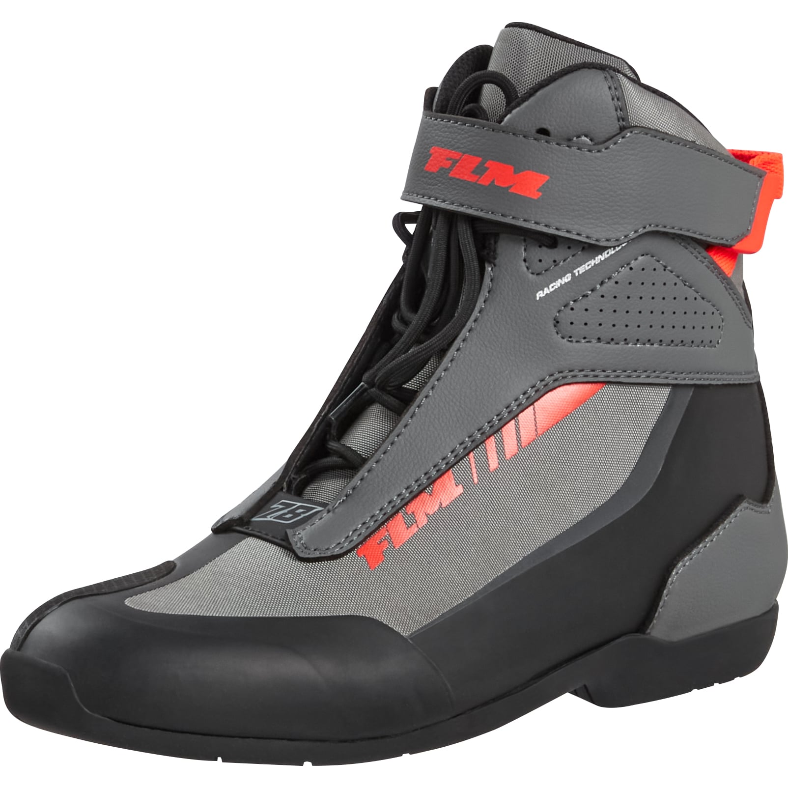 FLM-Traction Motorradschnürstiefel kurz grau-3006481999001