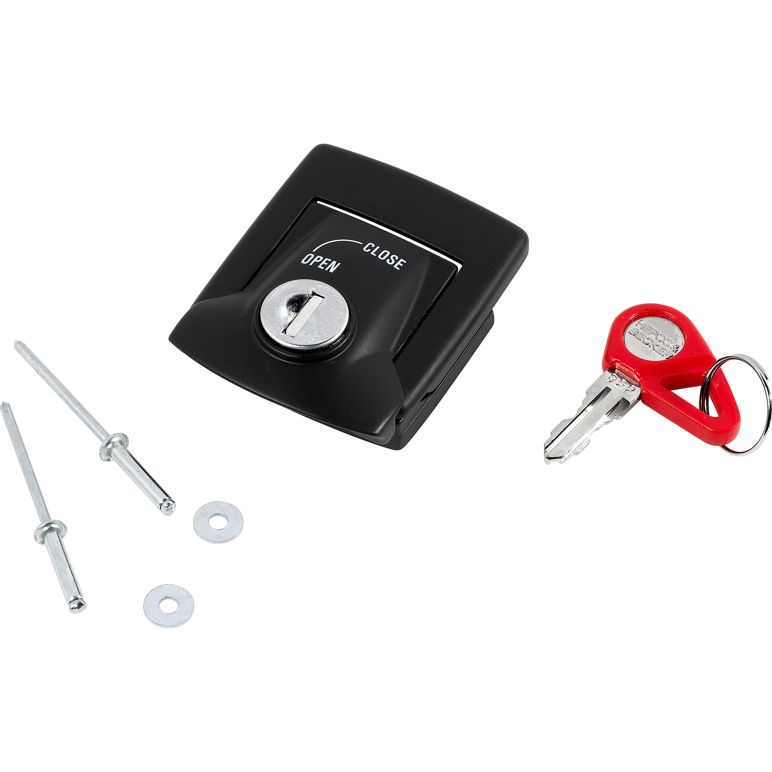 Hepco & Becker-Ersatzteil Deckelschloss silber mit Schließzylinder SN25-5611461000001206