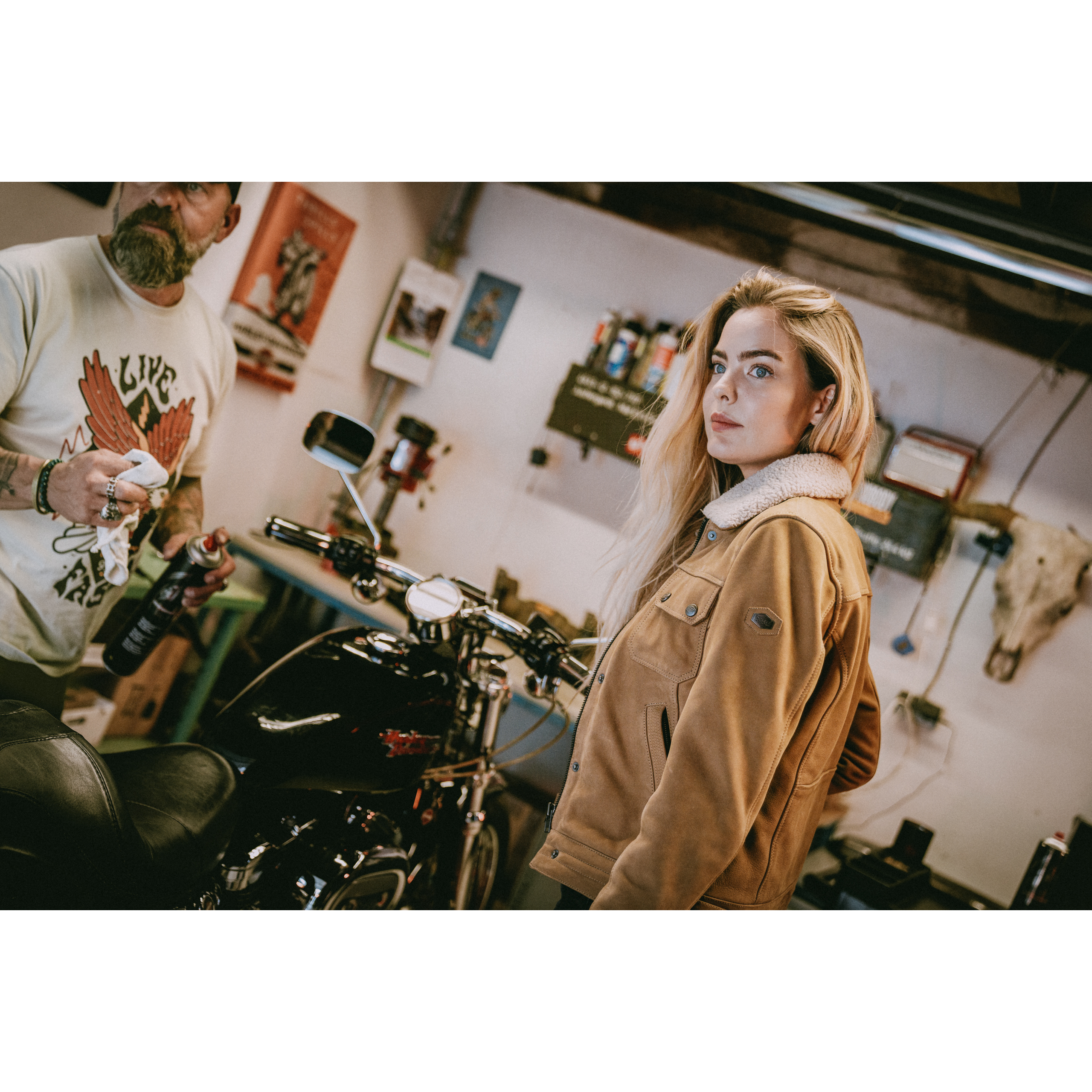 Spirit Motors-Brave Ebony Damen Lederjacke-1000121999013111