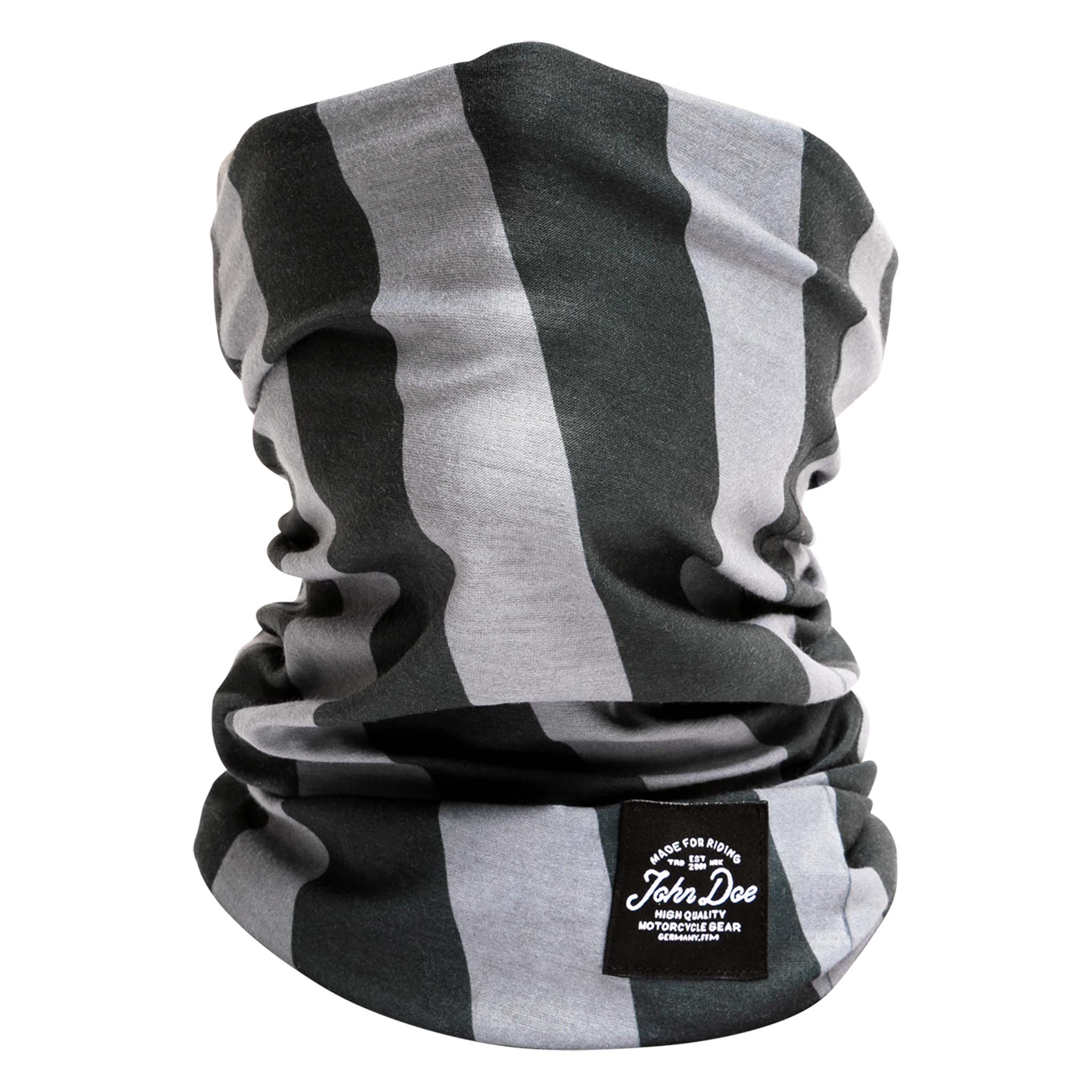 John Doe-Tube Stripes 2 Halstuch grau/schwarz-0000501999058