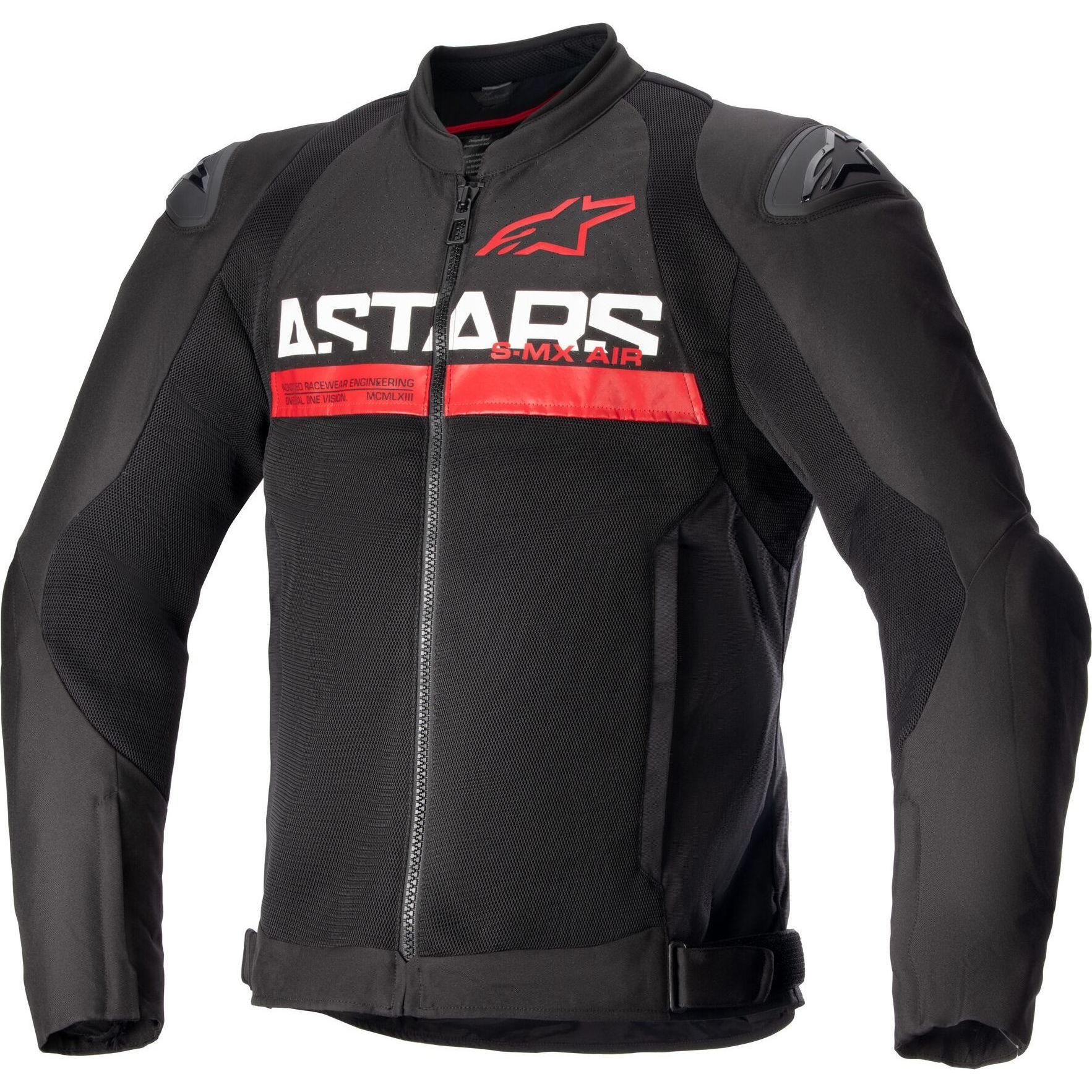 Alpinestars-SMX Air Textiljacke dunkelgrau/schwarz/leuchtrot S-0001714999136008