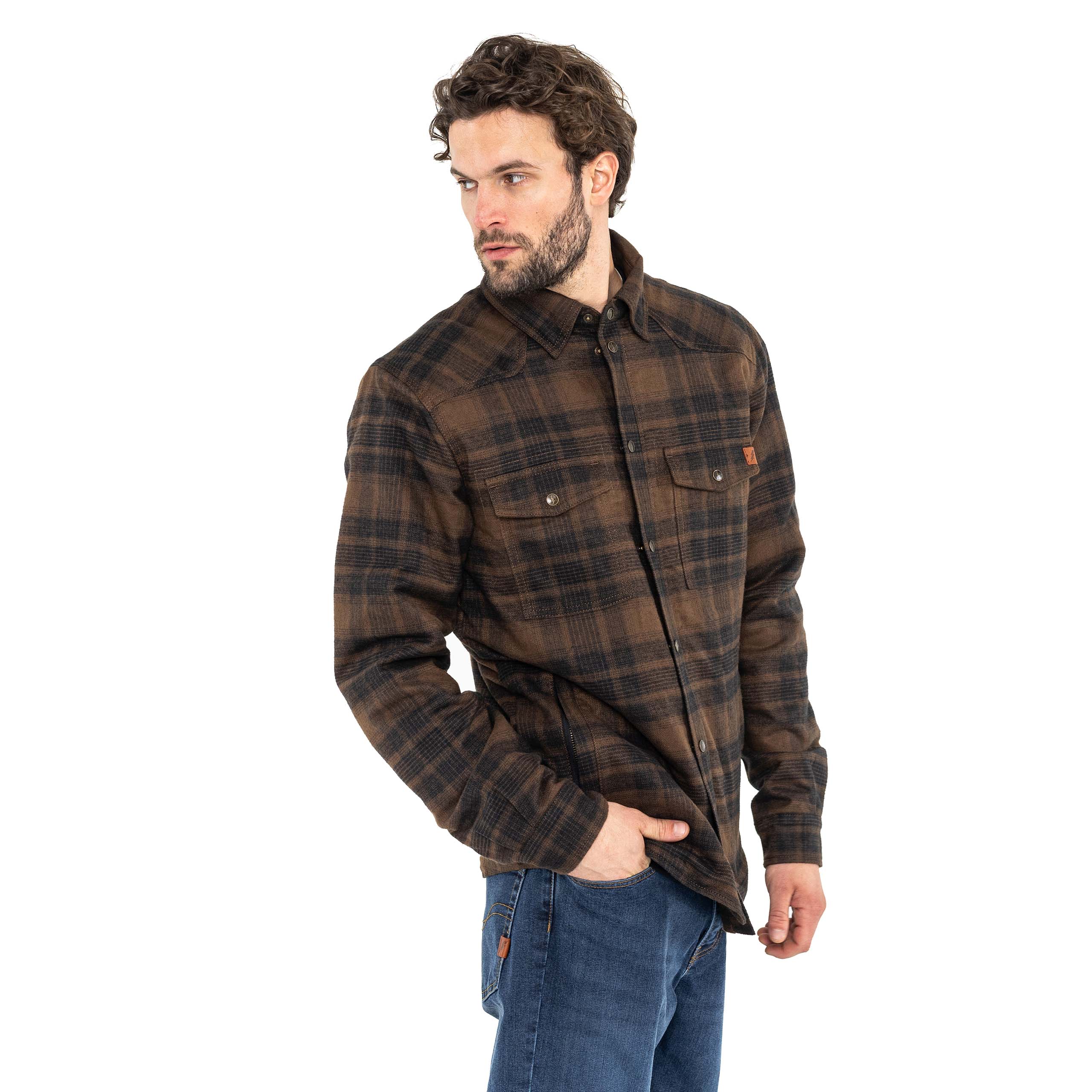 John Doe-Woody Motoshirt braun XXL-0001076005006012