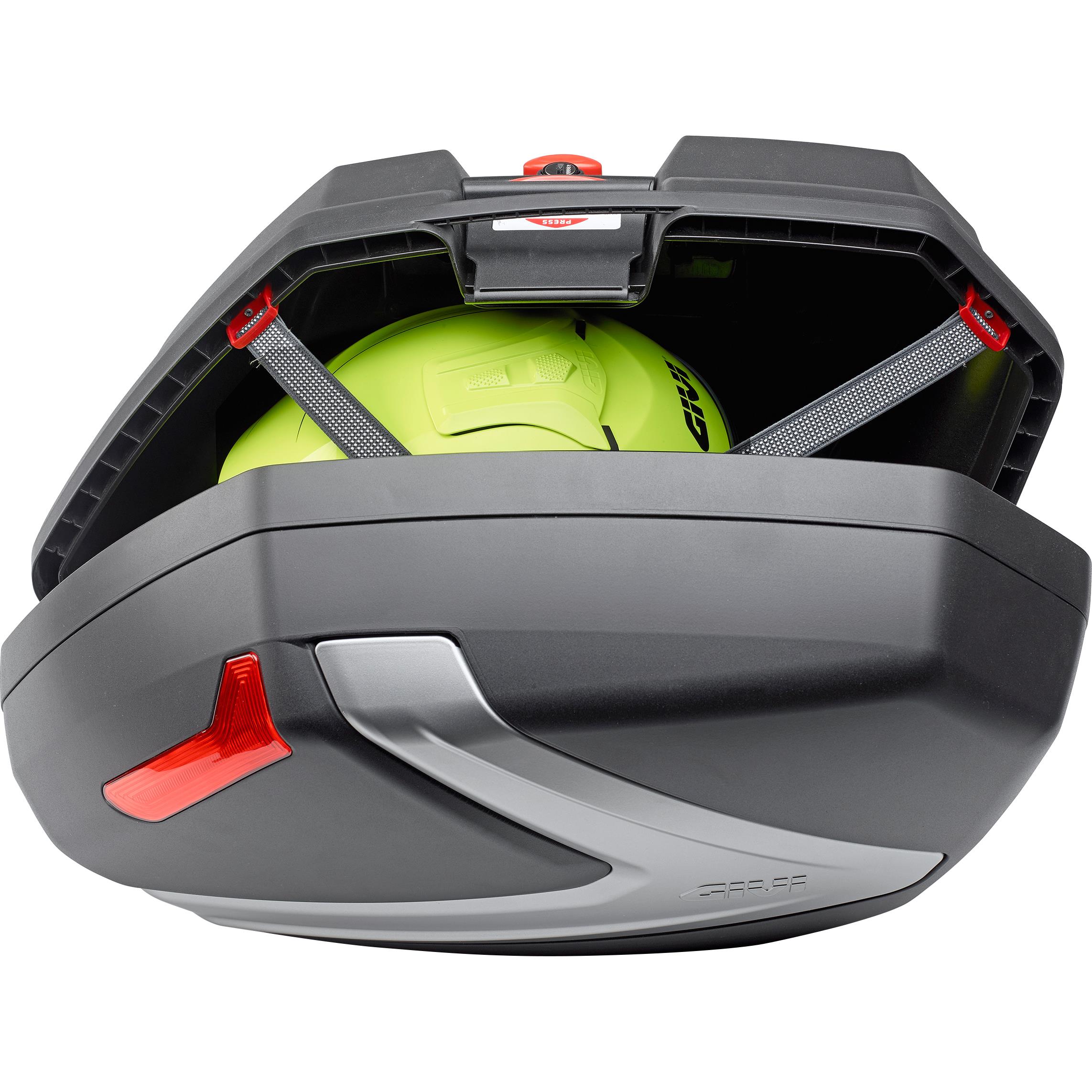 Givi-Monokey® Side Seitenkofferpaar V37N schwarz/silber/rot-5730861189002040
