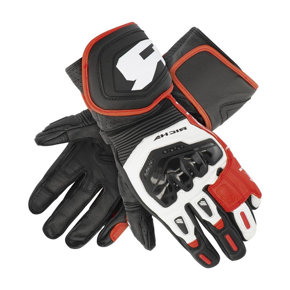Richa-Stradale Lederhandschuh rot/weiß L-0001834006057010