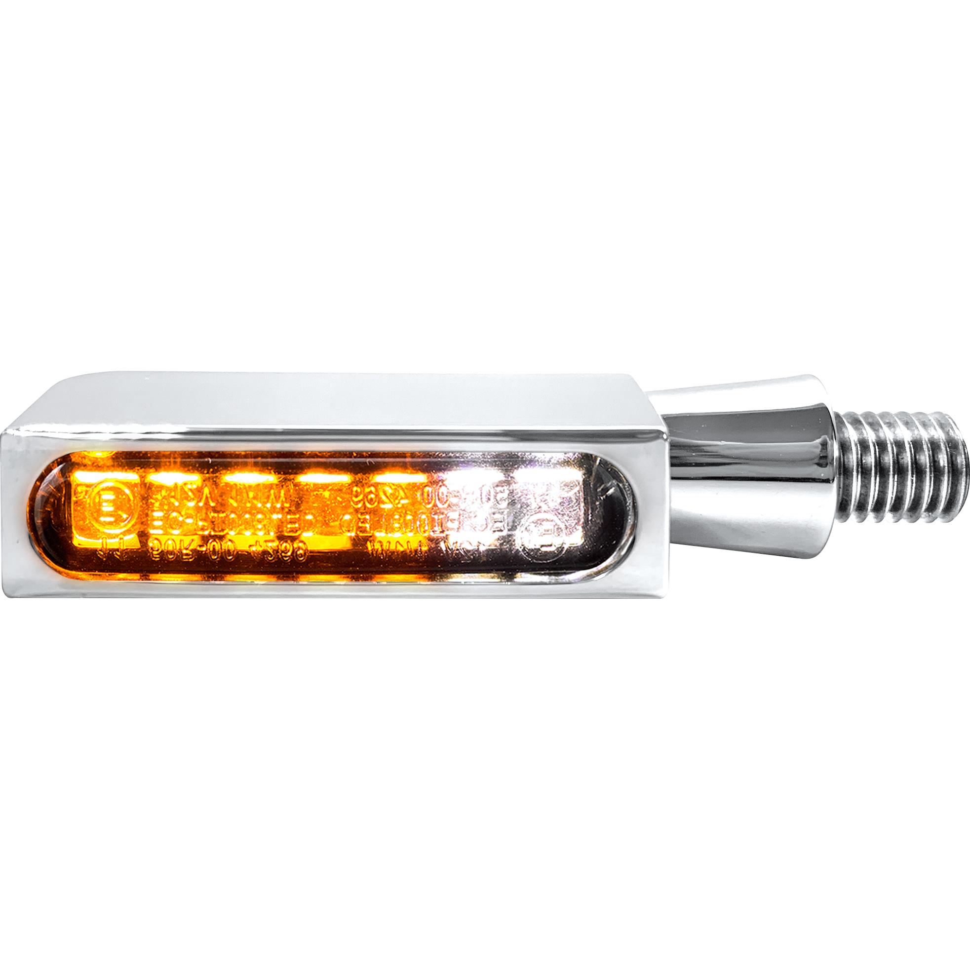 HeinzBikes-LED Alu Blinker/Positionslicht Block Line M8 chrom-5731901020002021