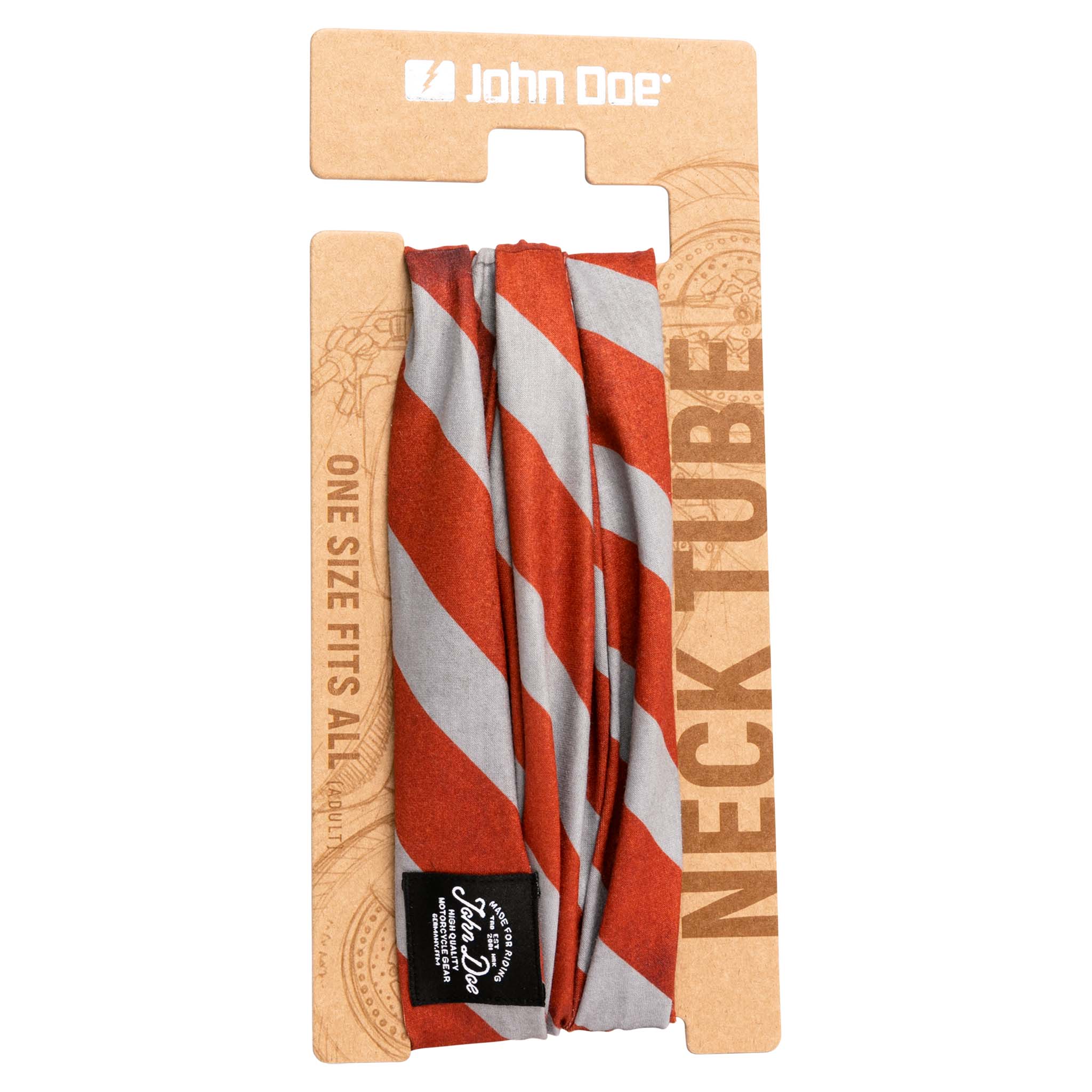 John Doe-Tube Stripes 1 Halstuch rot/weiß-0000500999057000