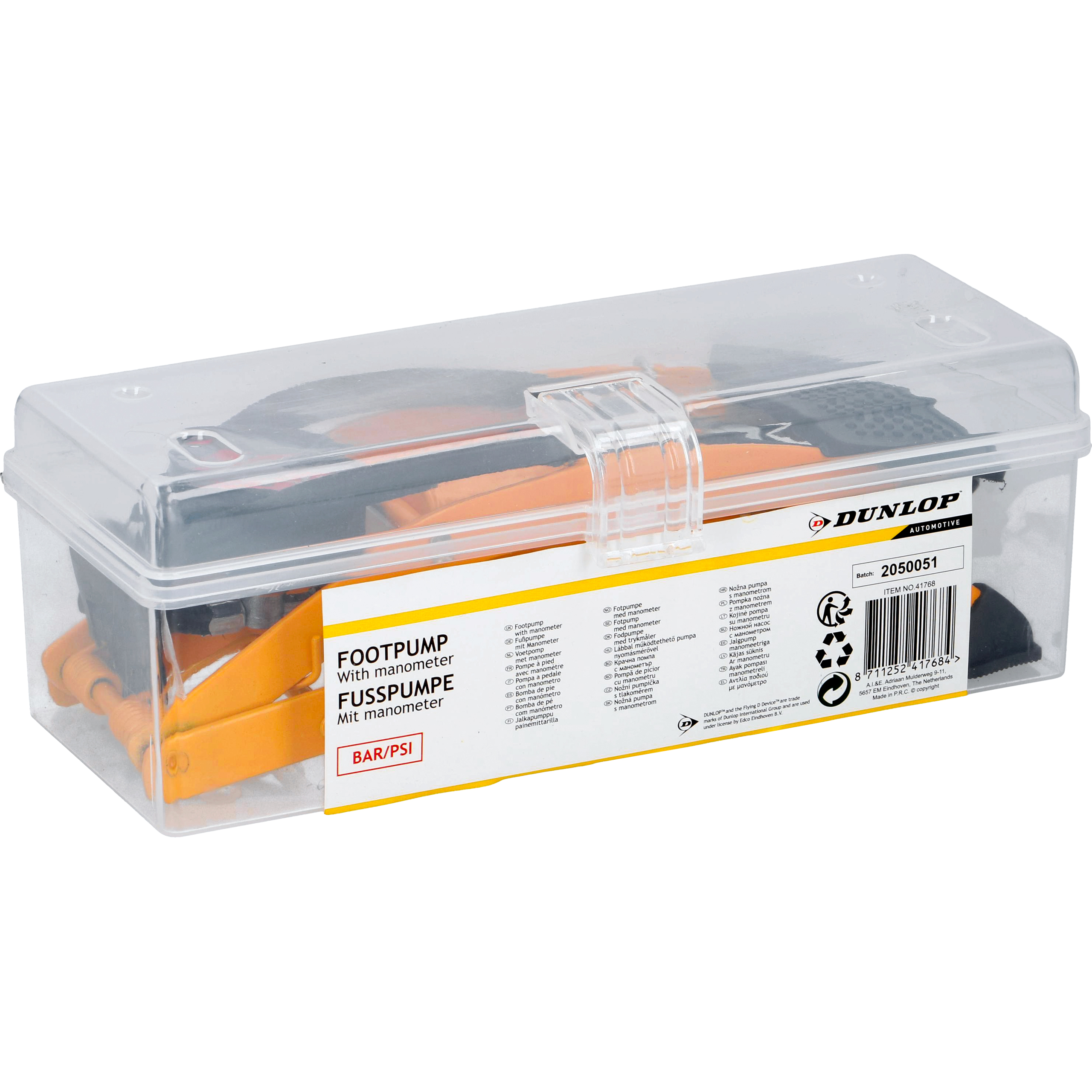 Dunlop-Fußpumpe mit Manometer-5744401232000041