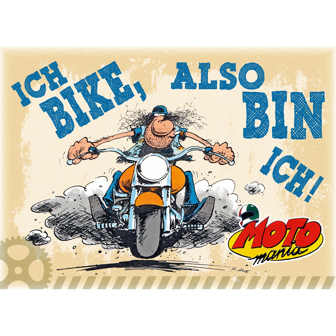 Motomania Magnet "Ich Bike, also bin ich" - Motorradzubehör - Geschenkideen