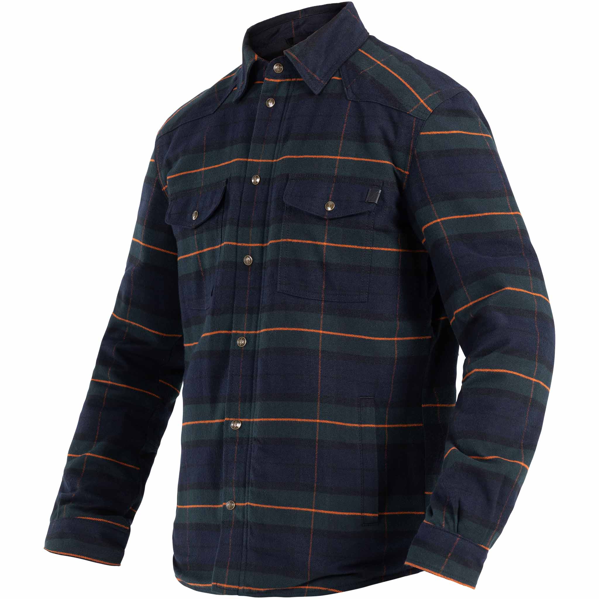 John Doe-Vintage Motoshirt grün/orange L-0000508005061010