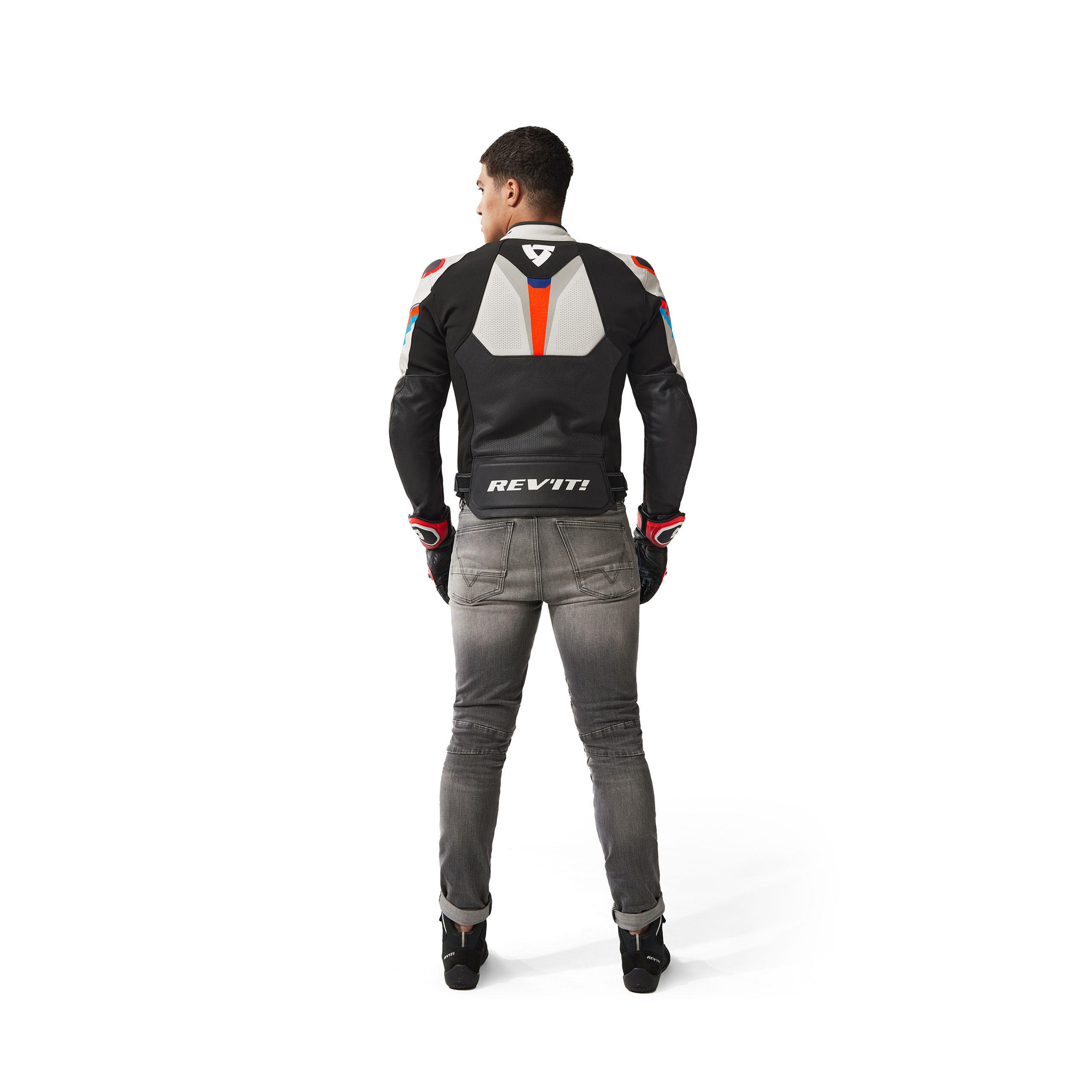 REV'IT!-Quantum 3 Lederjacke schwarz/hellgrau 52-0000781999081307