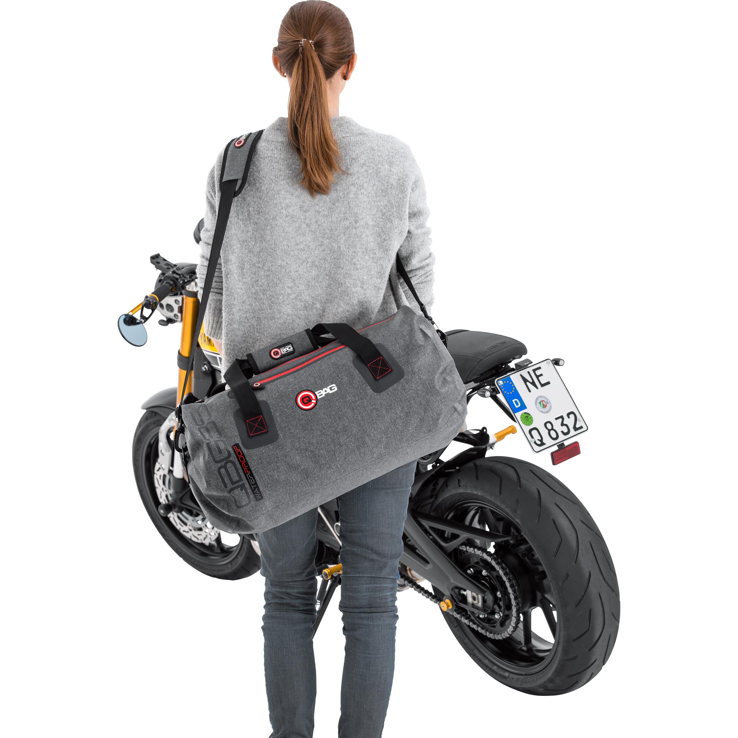 QBag-Hecktasche/Gepäckrolle wasserdicht 10, 35 Liter grau-5706691210001191