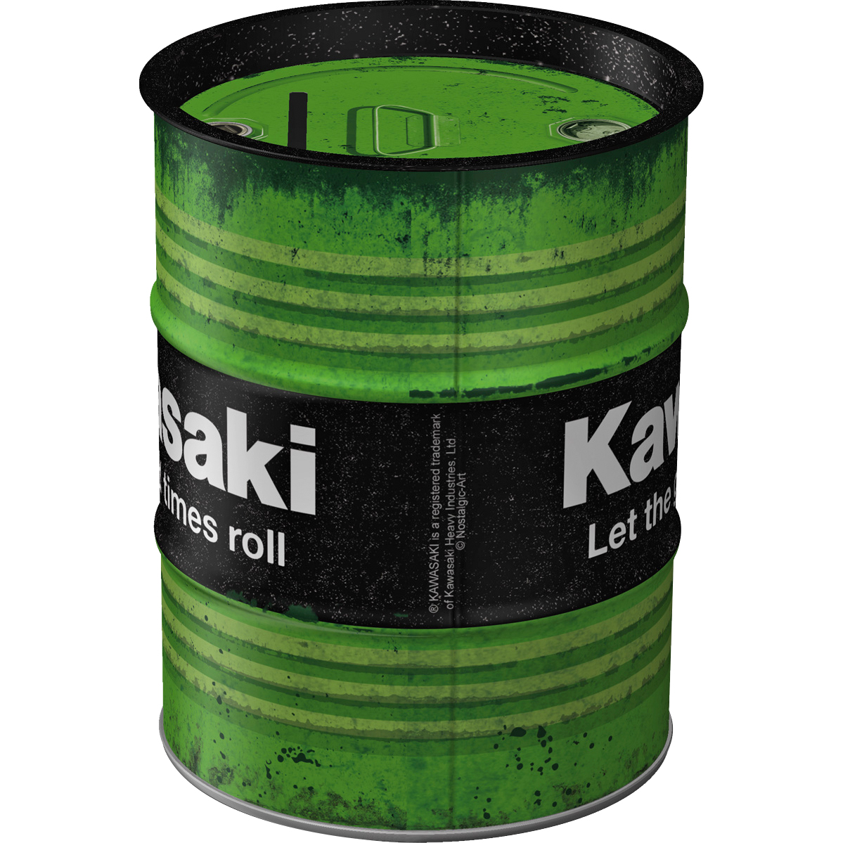 Nostalgic-Art-Spardose Ölfass "Kawasaki - Let The Good Times Roll"-5740981222010090