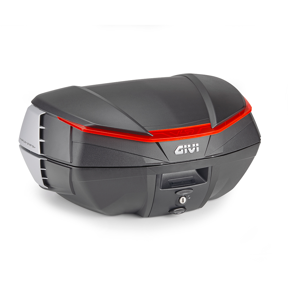 Givi Topcase Monokey® V49N Air 49 Liter schwarz/silber/rot - Motorradzubehör - Motorradgepäck
