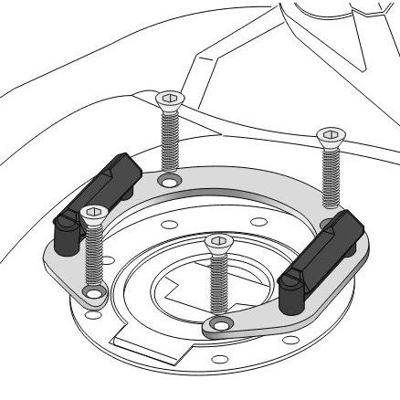 Hepco & Becker Lock-it Tankring Basic für KTM Duke 125/200 2011-2013 - Motorradzubehör - Motorradgepäck
