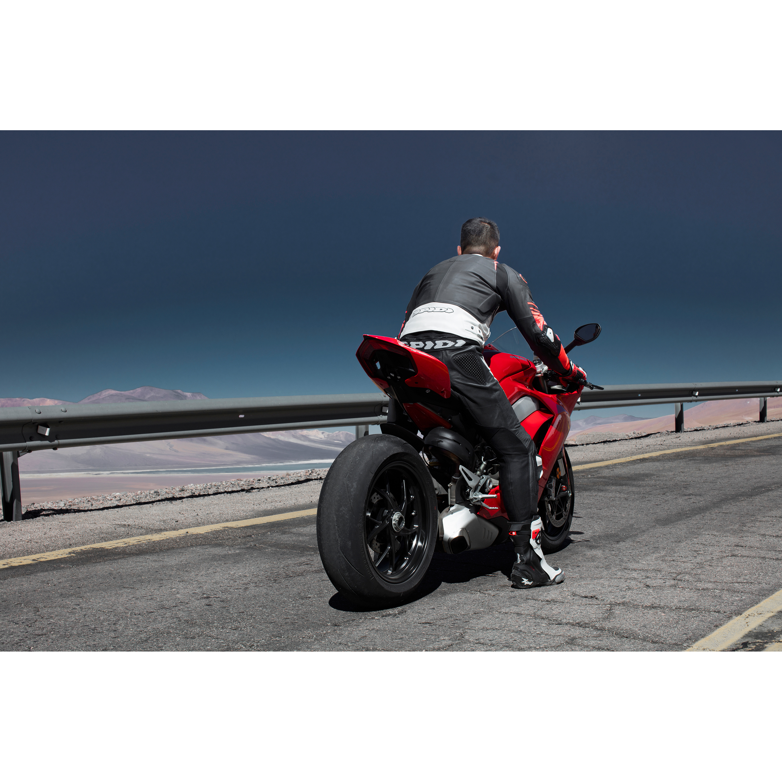 SPIDI-Bolide Lederkombijacke schwarz/rot/weiß-1005951999002