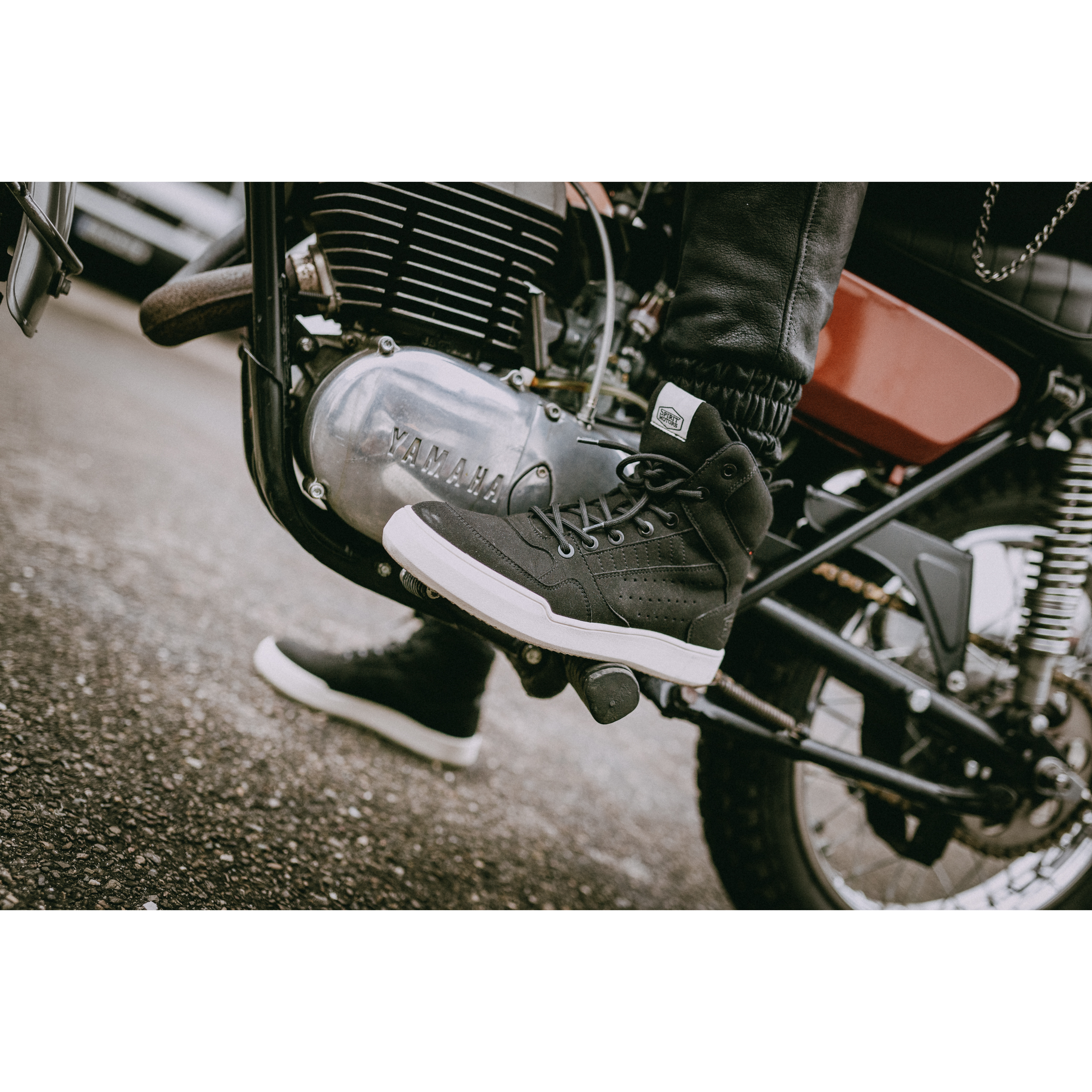 Spirit Motors-Billy Winker Motorradschnürstiefel kurz schwarz 43-3006661999001743