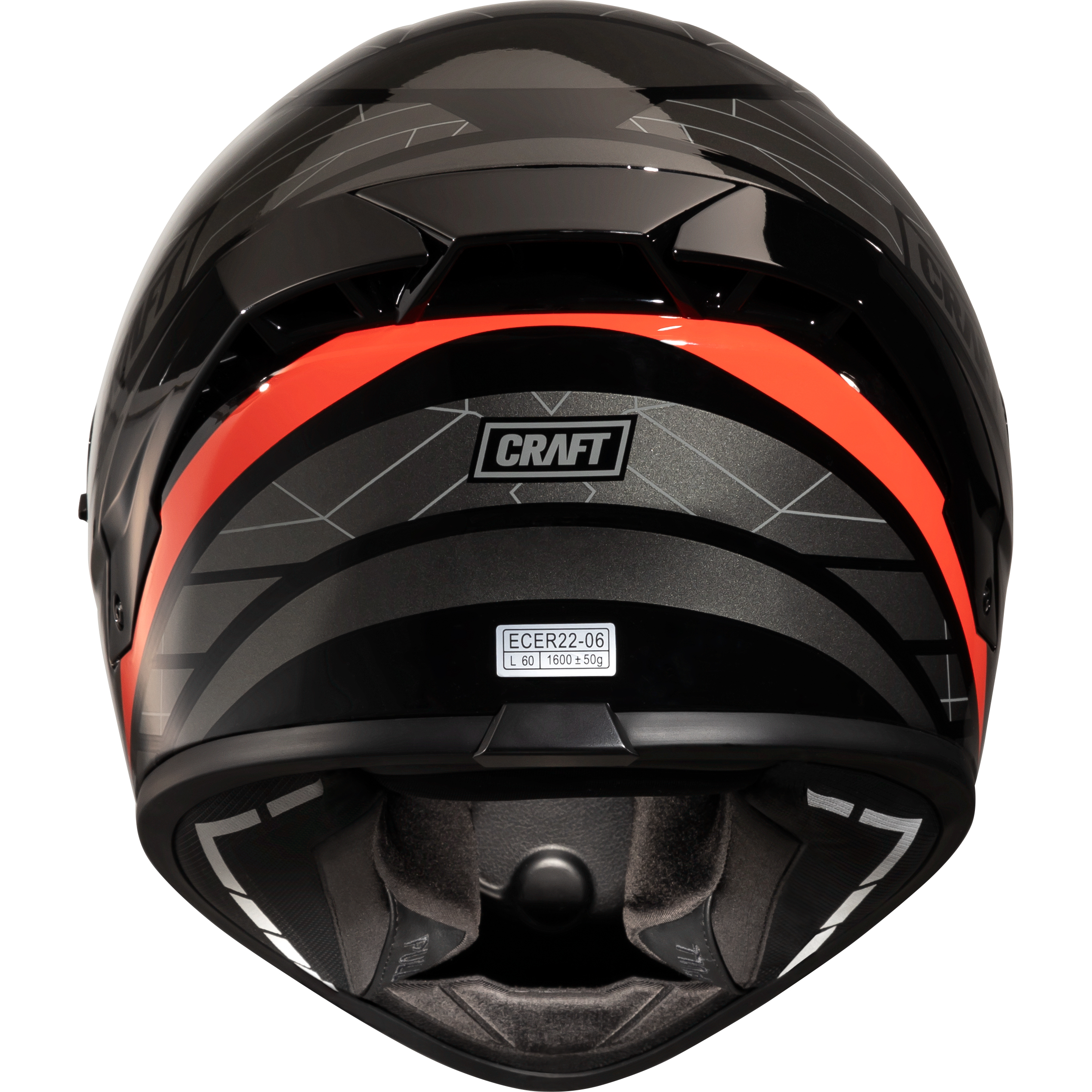 Craft-Fiberglas Integralhelm Toursport Rot Dekor #24 L-4603781999035010