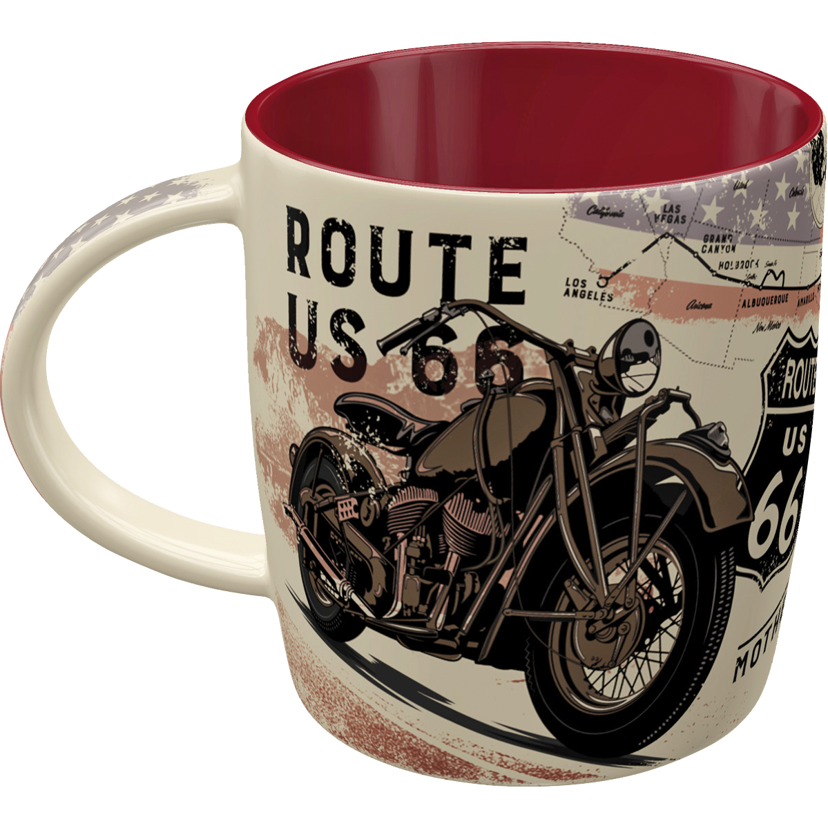 Nostalgic-Art-Tasse "Set - Route 66 Bike Map" 330 ml-5741061207030110