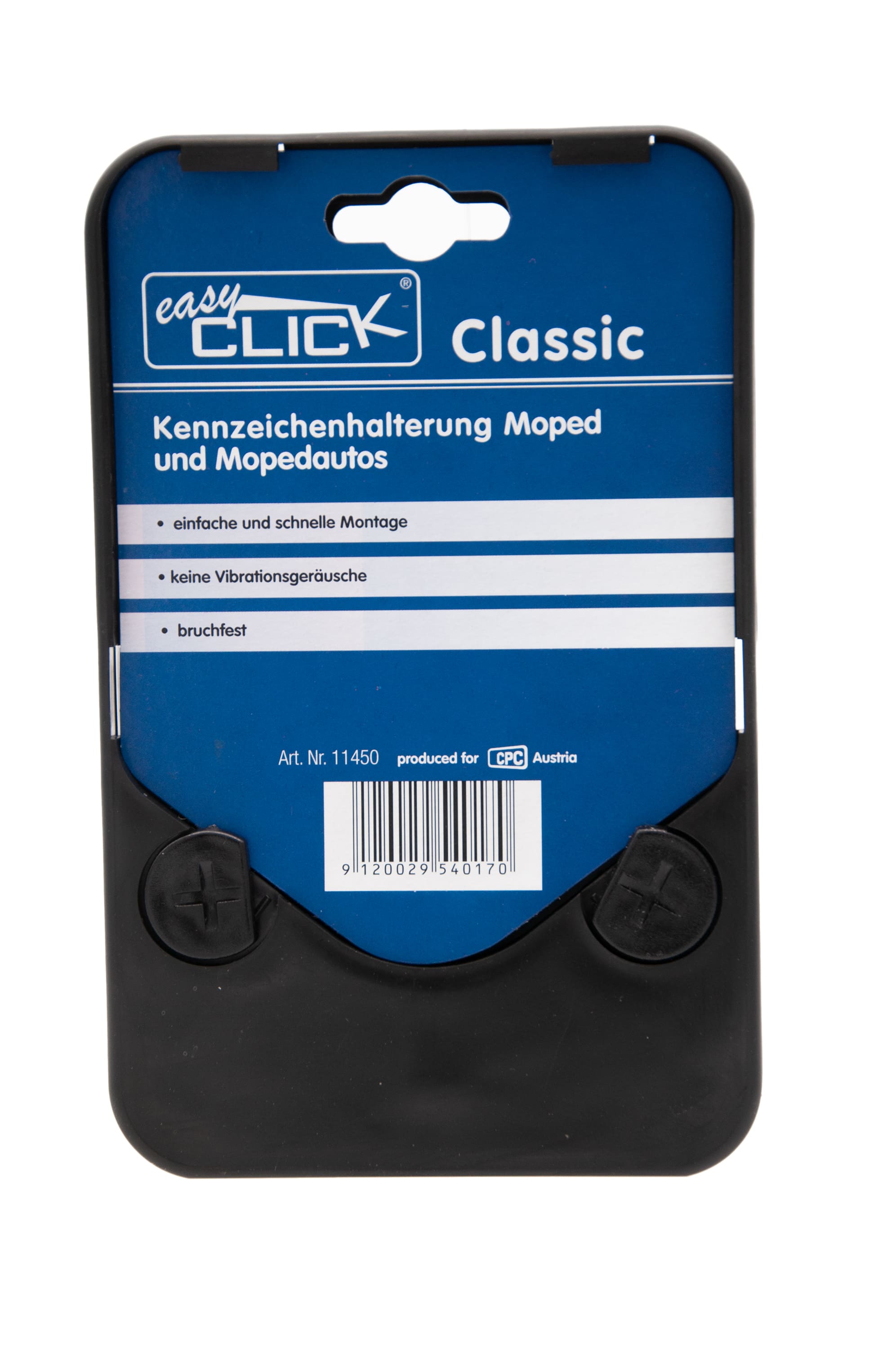 Easy Click Kennzeichenhalter Österreich für Moped schwarz - Motorradteile & Ersatzteile - Anbauteile