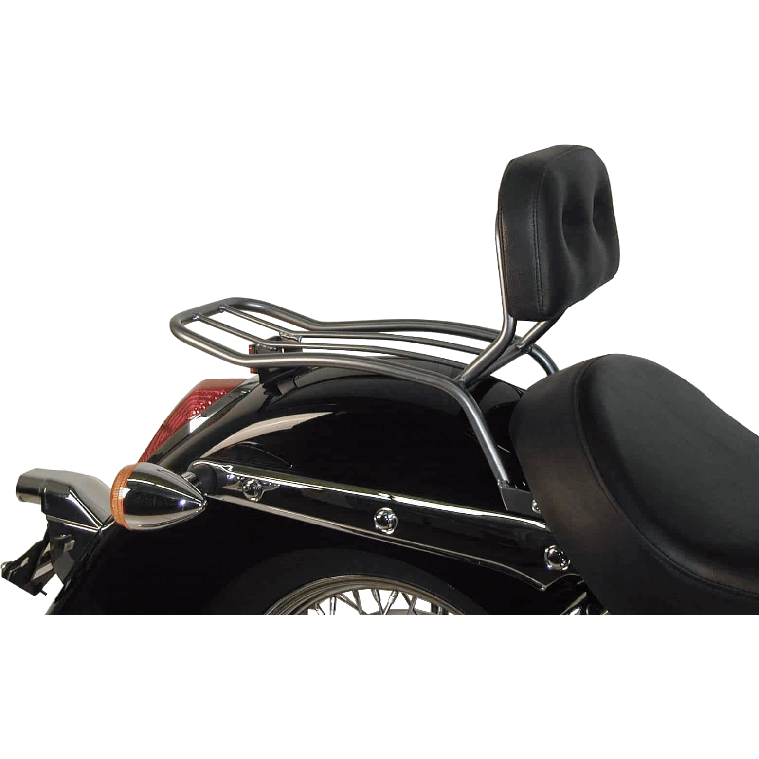 Hepco & Becker Solorack mit Rückenpolster chrom für Honda VT 750 Shadow 200 - Motorradzubehör - Motorradgepäck
