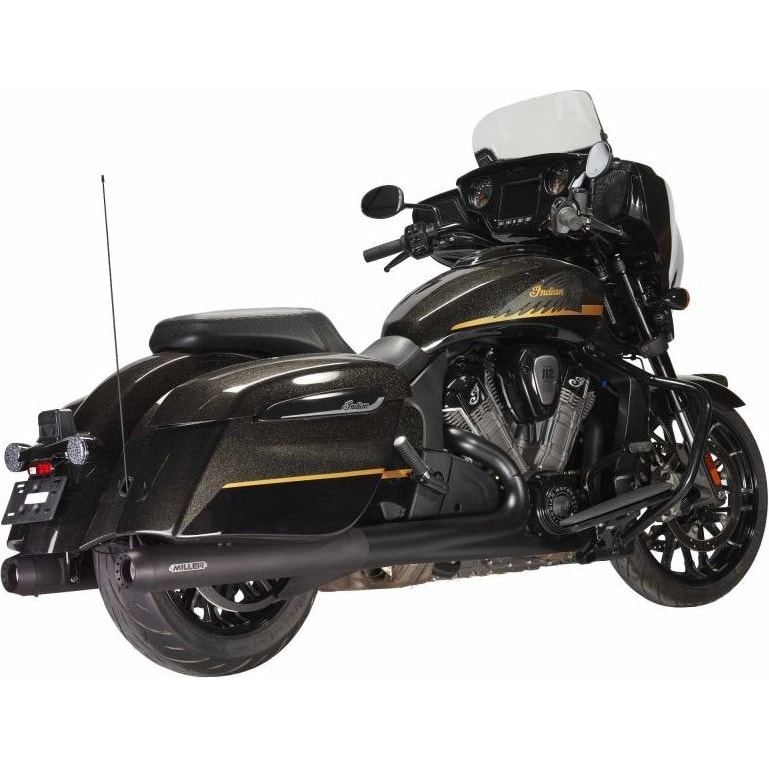 Miller Exhaust Auspuff Tapered Paar schwarz für Indian E55-X62 2025- - Motorradteile & Ersatzteile - Auspuff