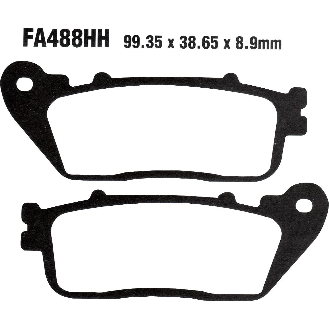 Hi-Q Bremsbeläge Sintermetall FA488HH 99x39x9mm - Motorradteile & Ersatzteile - Bremsen