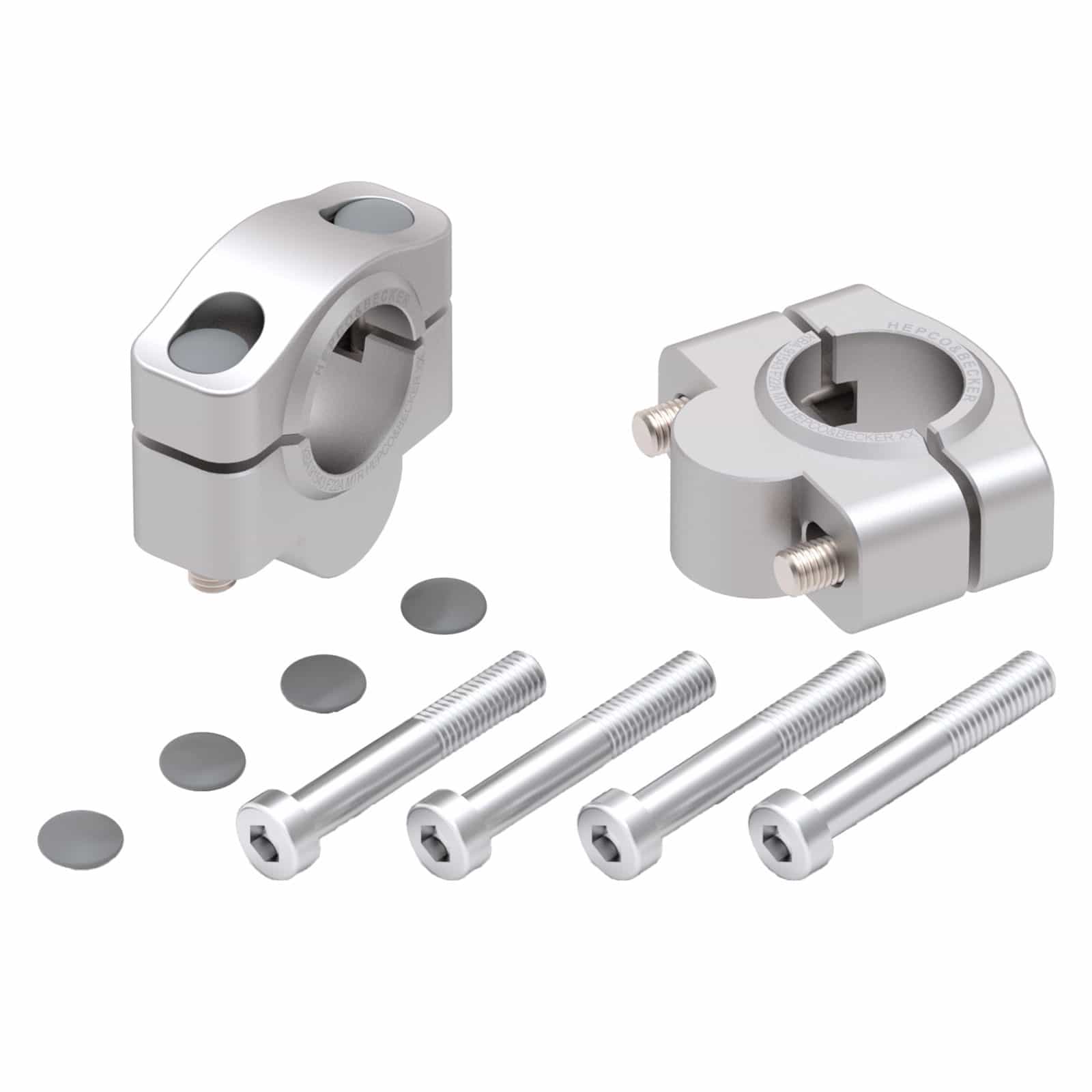 Hepco & Becker Lenkererhöhung 20mm silber für Honda CB 650 R 2019-2023 - Motorradteile & Ersatzteile - Lenker, Griffe & Hebel