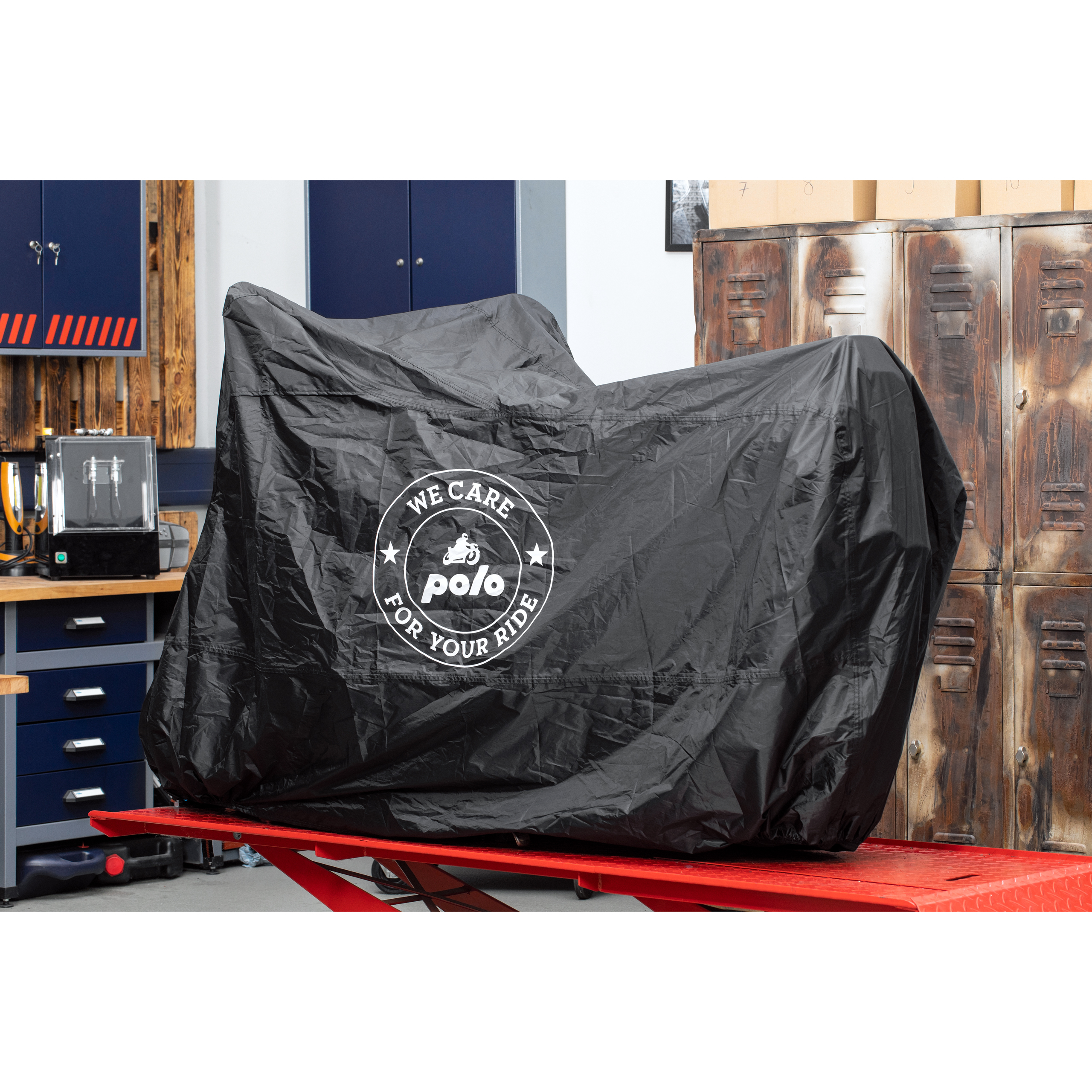 Germany product data sample: POLO Outdoor Abdeckplane We care for your ride unive 246/140/93cm