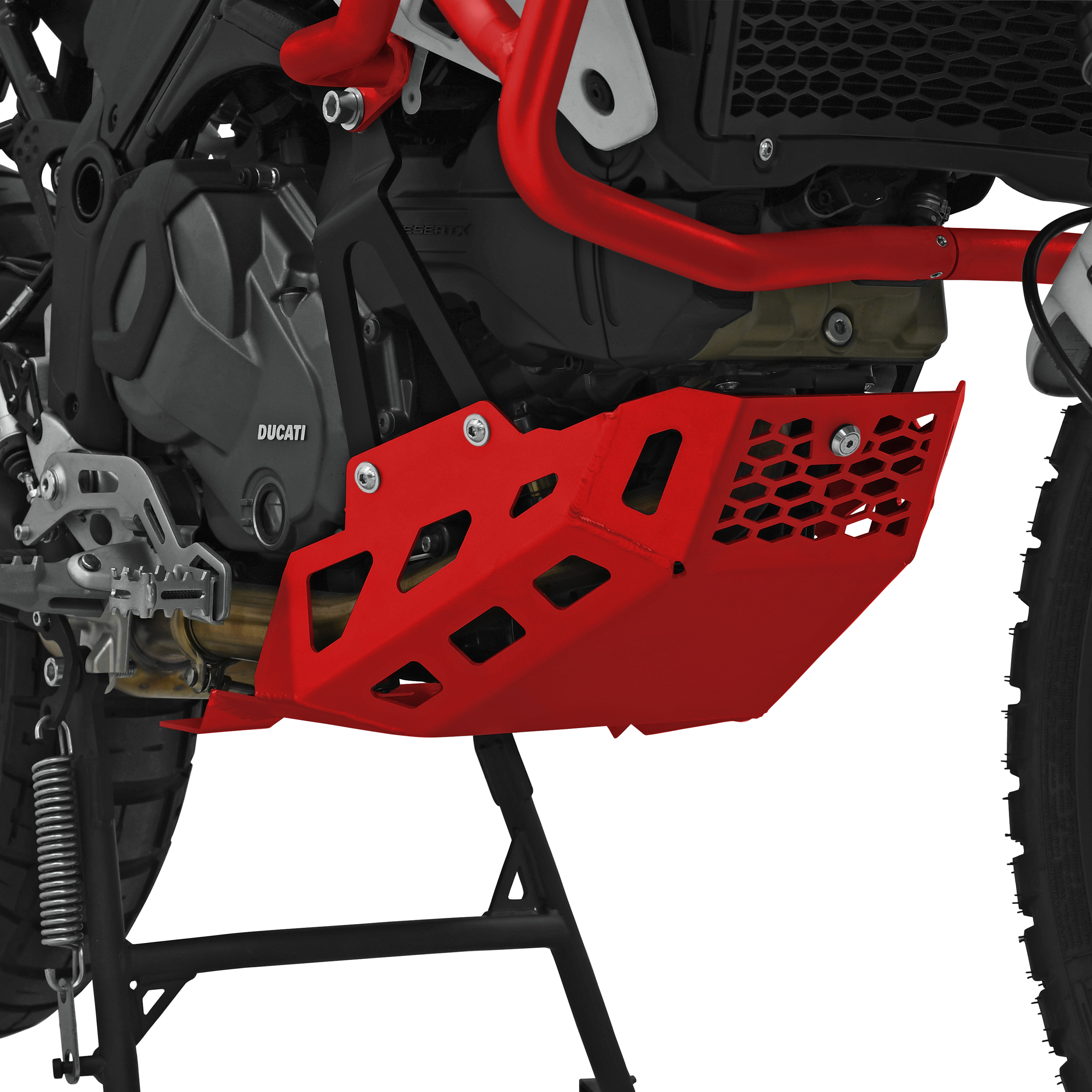 Zieger Motorschutz Alu rot für Ducati DesertX - Motorradteile & Ersatzteile - Verkleidungen & Abdeckungen