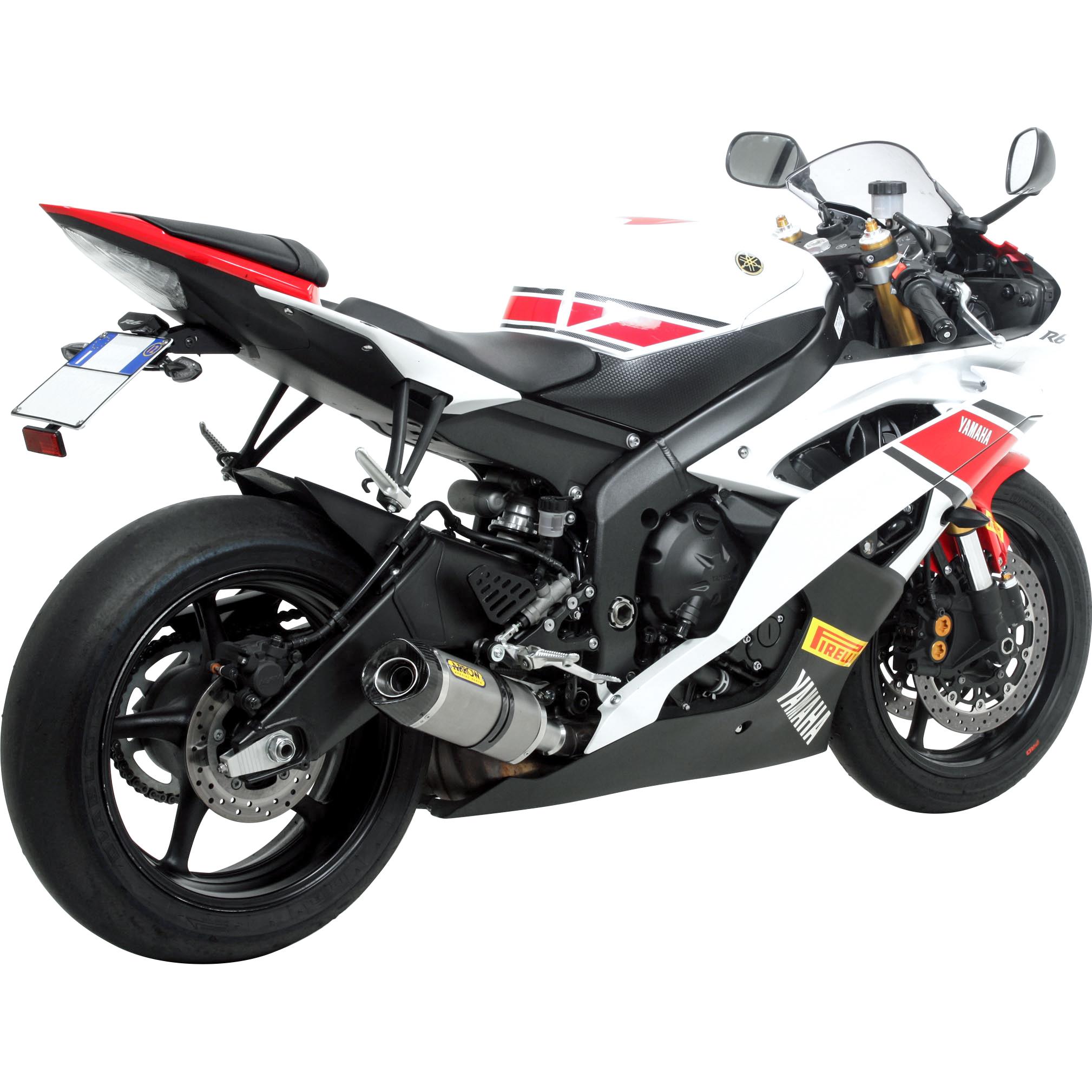 Arrow Exhaust-Thunder Auspuff für Yamaha YZF R6 ab 2006 Titan/Carbon-5704891000999541