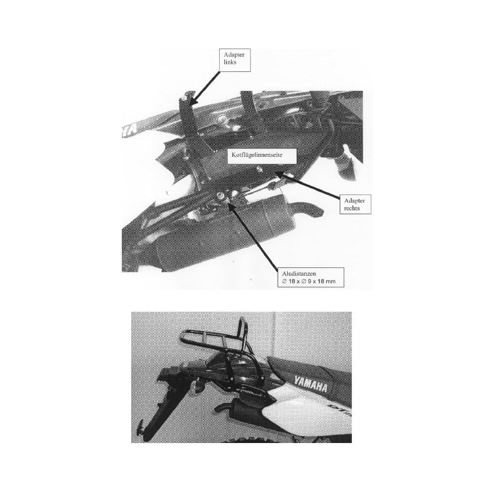 Hepco & Becker Rohrgepäckbrücke TC schwarz für Yamaha DT 125 X 2005-2006 - Motorradzubehör - Motorradgepäck