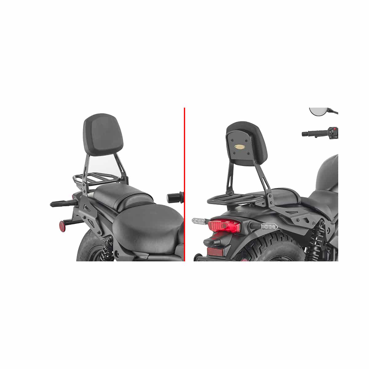 Givi Sissybar avec support TS4134C noir pour Kawasaki Eliminator