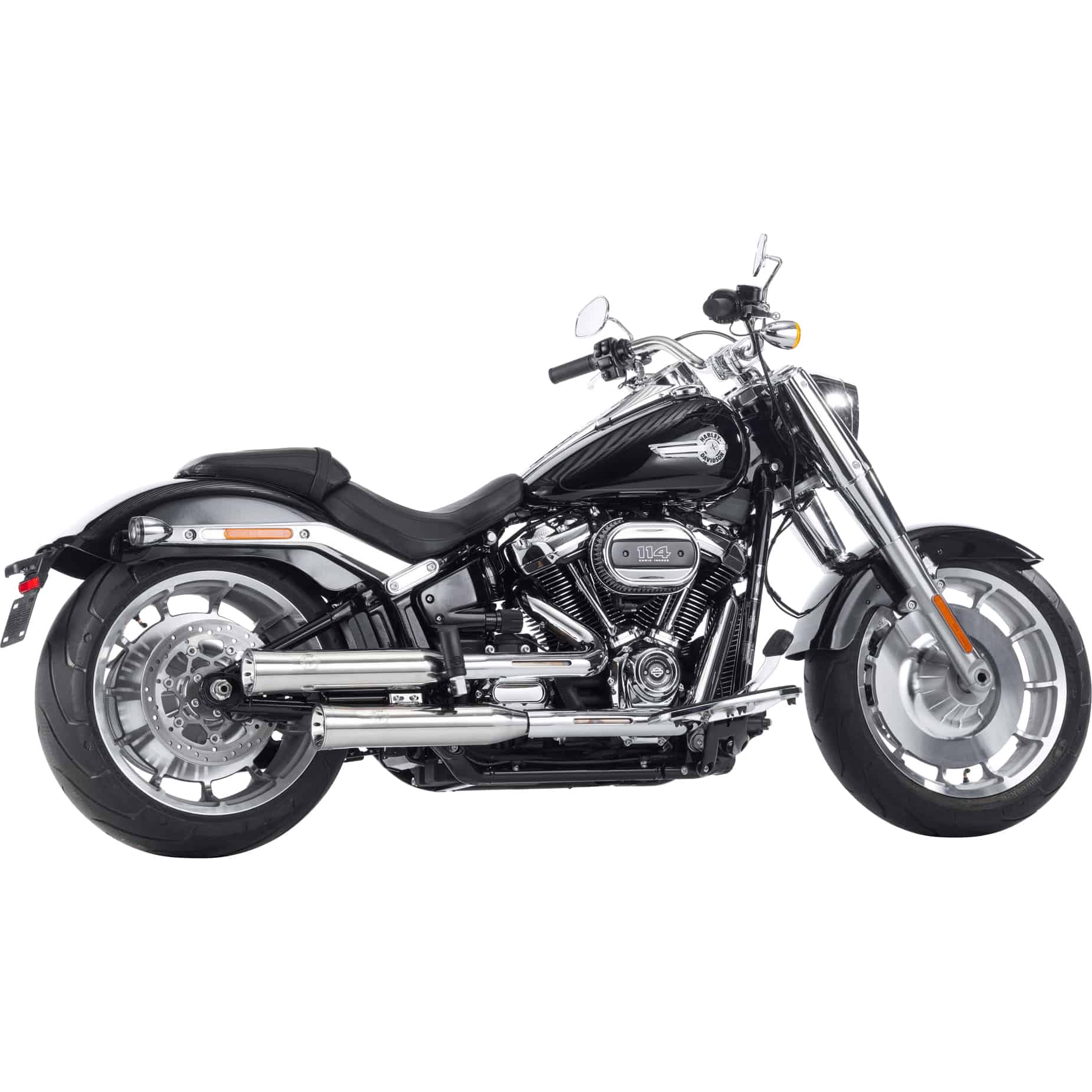 Falcon Double Groove échappement ED poli pour Harley-Davidson 114/117